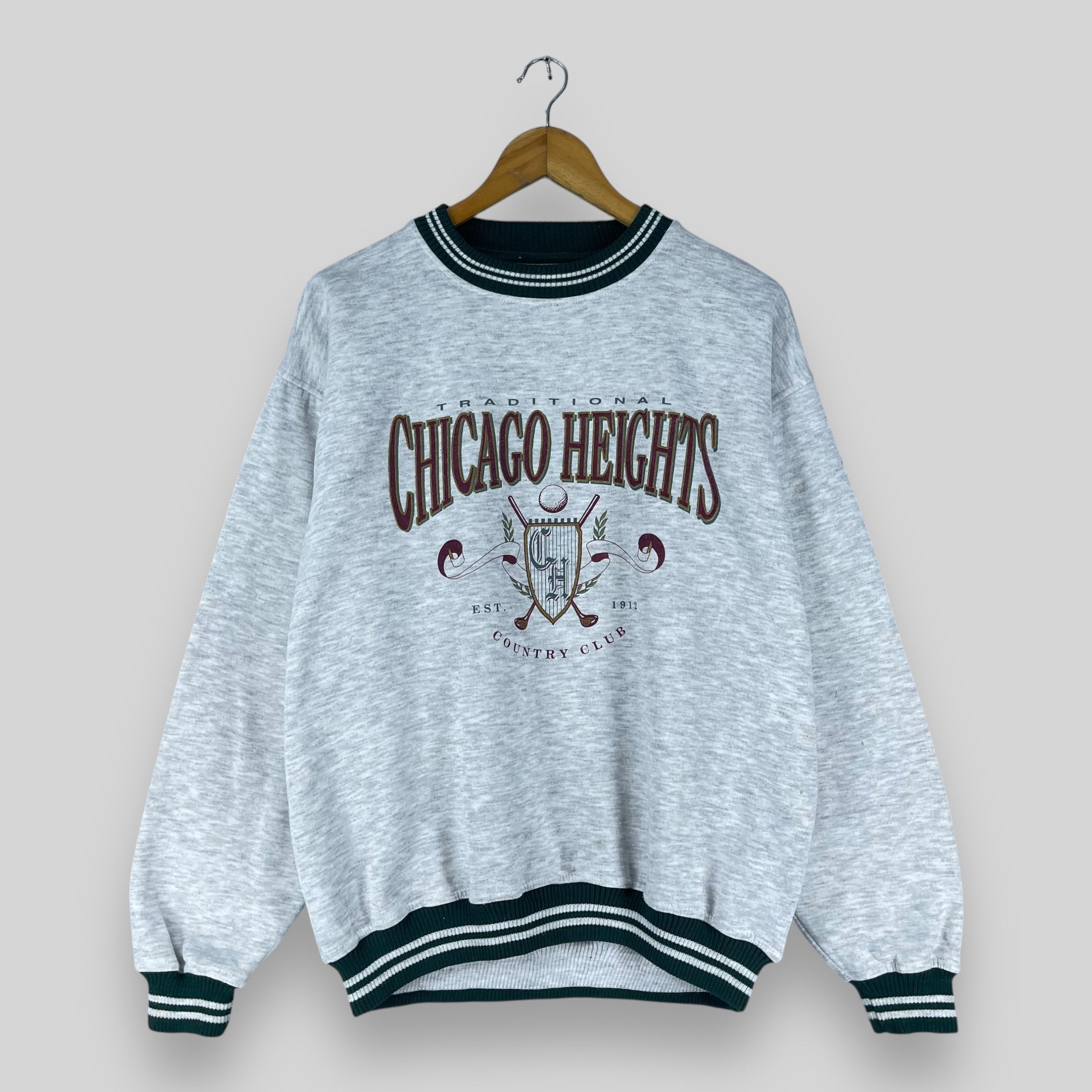 Vintage Vintage 90s CHICAGO HEIGHTS Country Club Sweatshirt Size US M / EU 48-50 / 2 - 1 Thumbnail