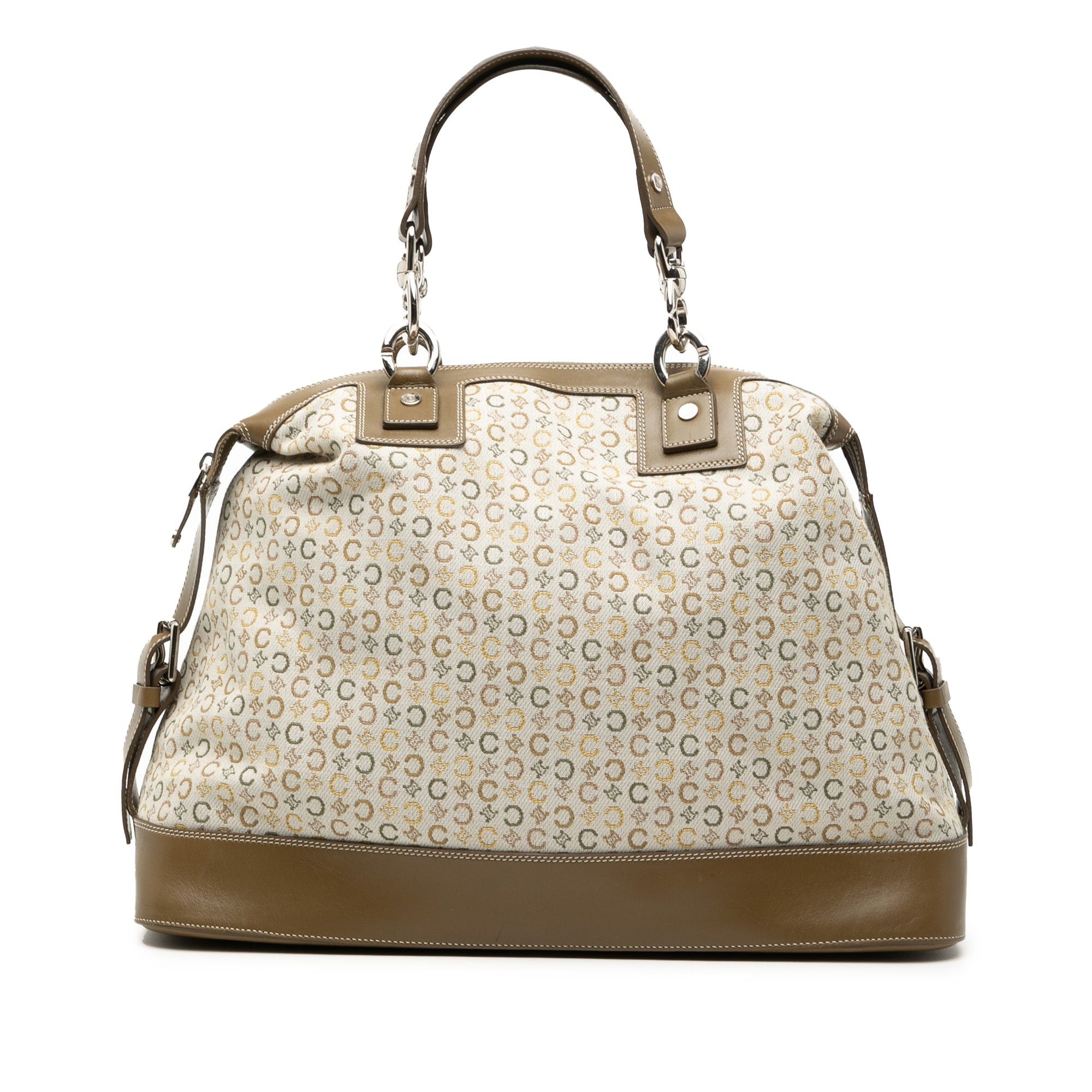 Celine C Macadam Canvas Handbag in Brown, Women's