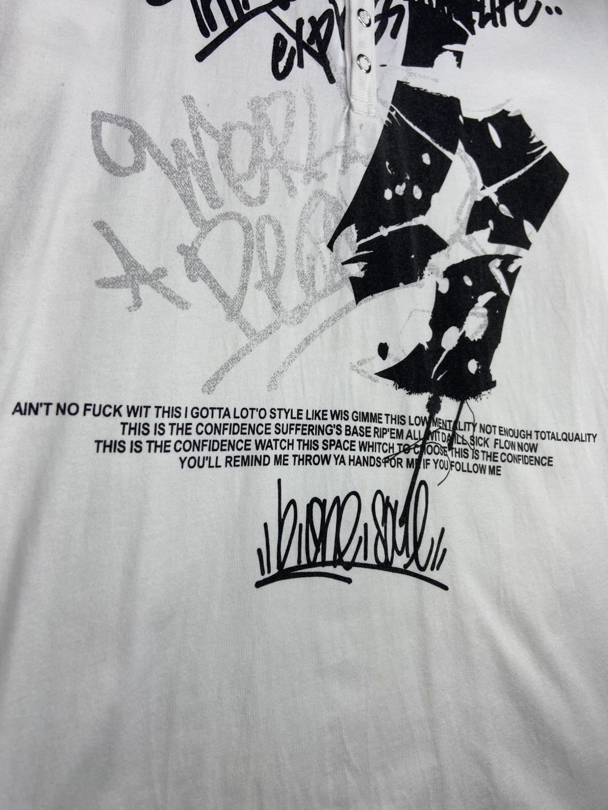Japanese Brand Vintage B One Soul Grafitti Double Layer Punk Longsleeve Size US M / EU 48-50 / 2 - 4 Thumbnail