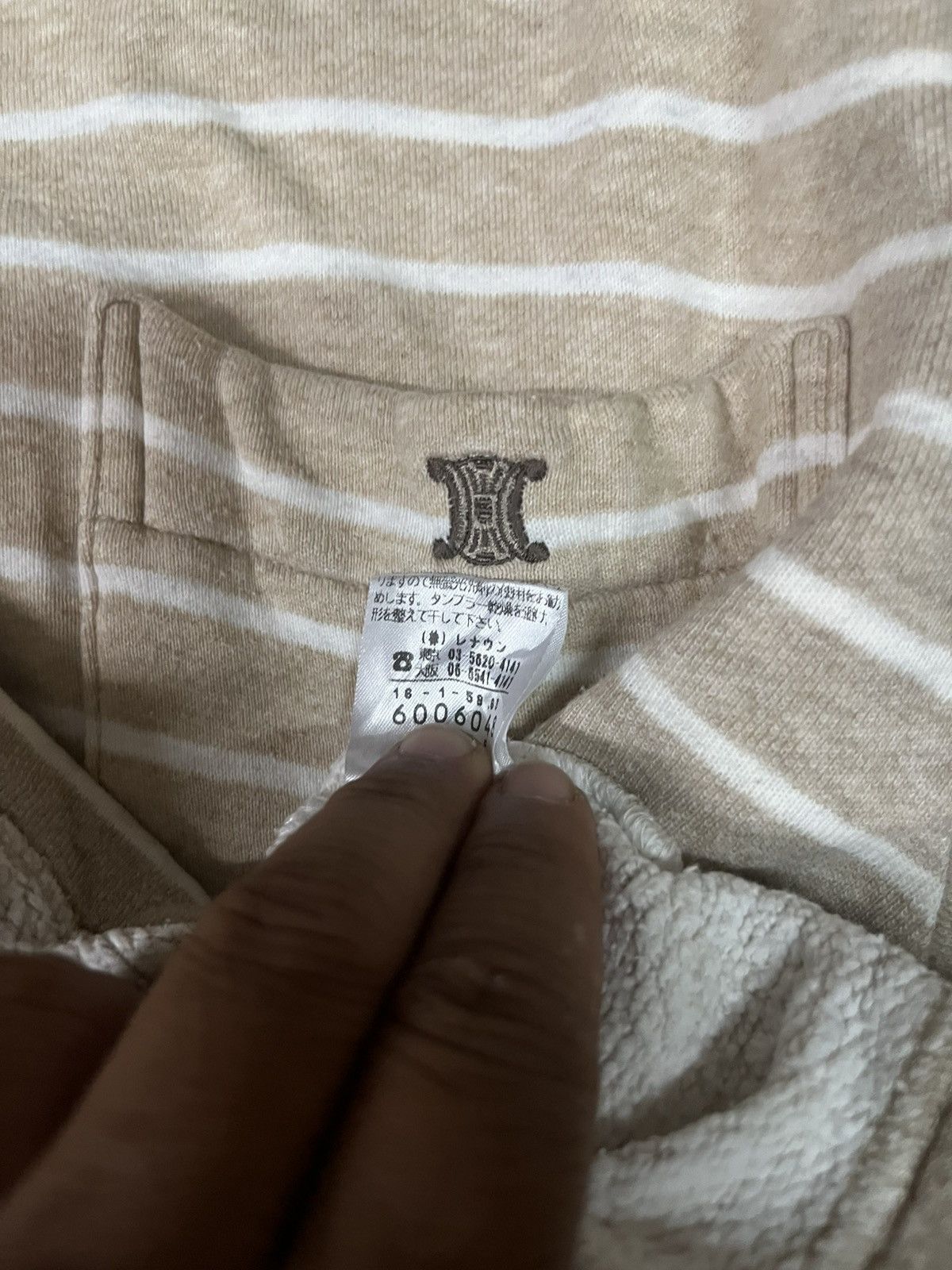 Celine Celine Homme Stripe Half button Pull Over Sweatshirt Size US M / EU 48-50 / 2 - 4 Thumbnail