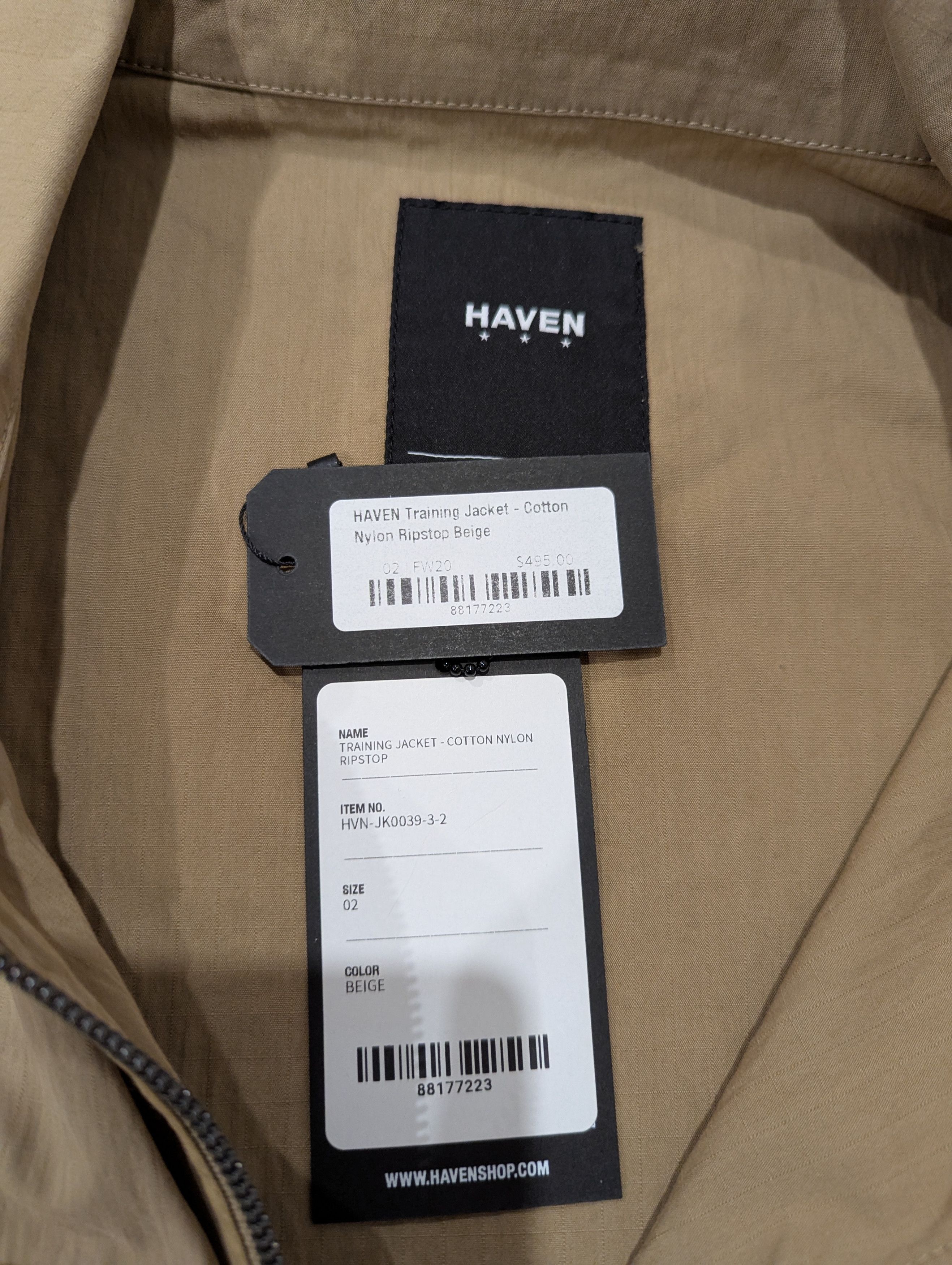 Haven Haven Training Jacket - Cotton Nylon Ripstop Beige Size US M / EU 48-50 / 2 - 4 Thumbnail