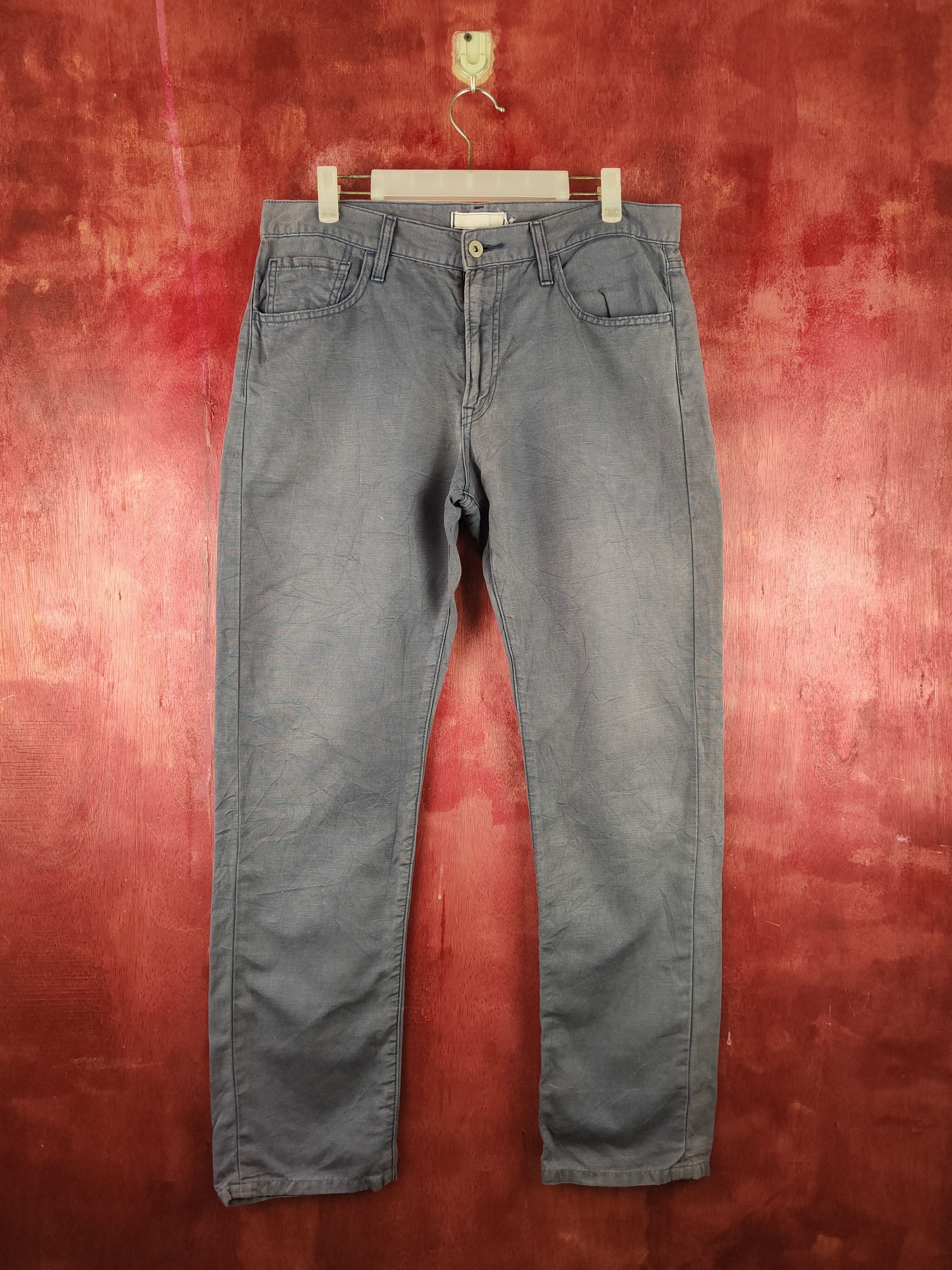 Uniqlo VINTAGE Japanese faded blue Trousers Casual Pants N#S2929 Size US 33 - 1 Thumbnail