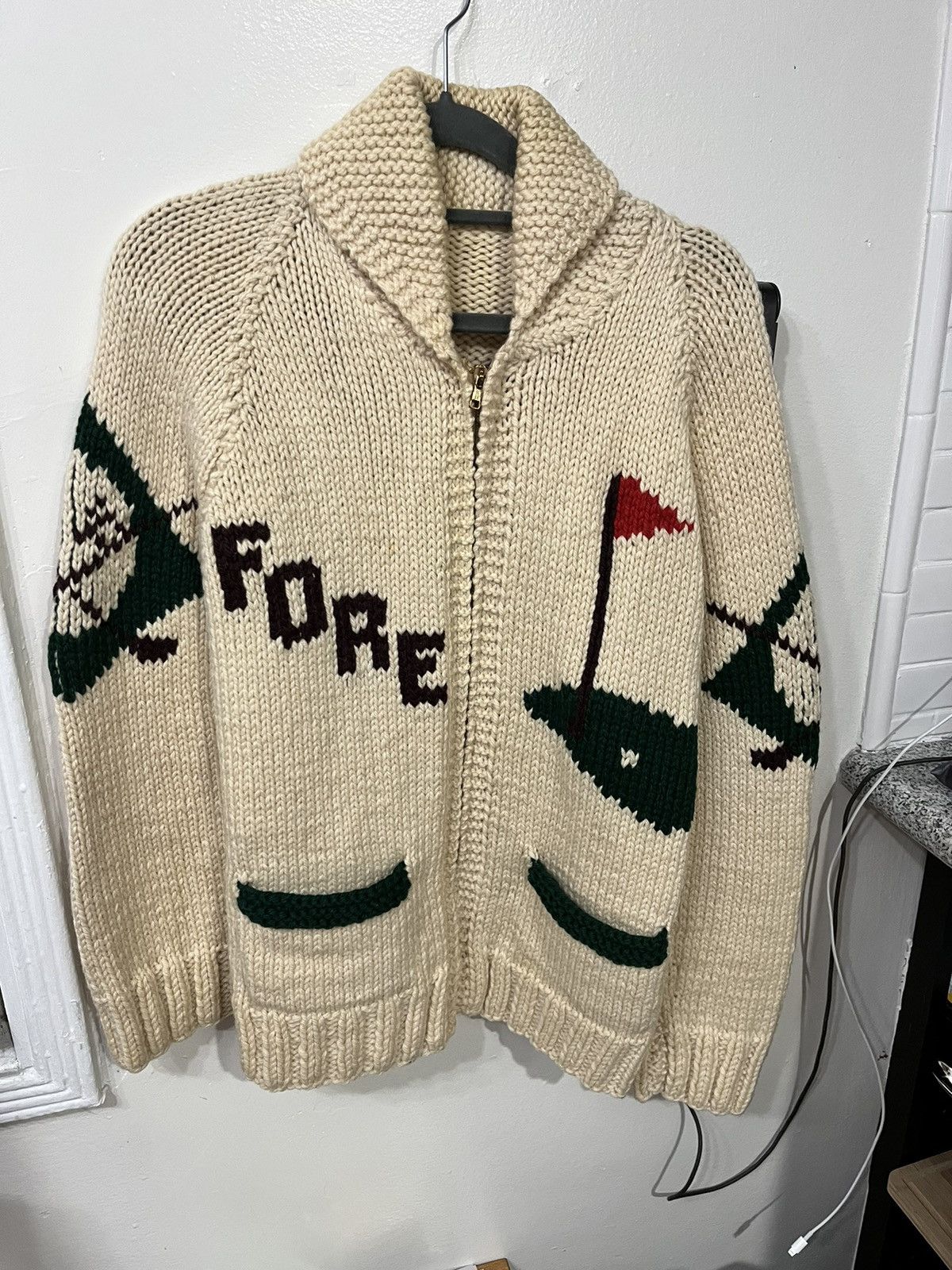 image of Vintage Bode Style 1 Of 1 Sweater in Cream, Men's (Size Small)