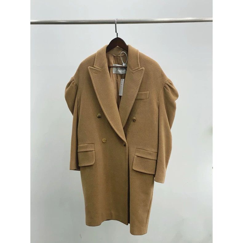 Max Mara Max Mara Camel hair coat with bubble sleeves Size S / US 4 / IT 40 - 1 Thumbnail