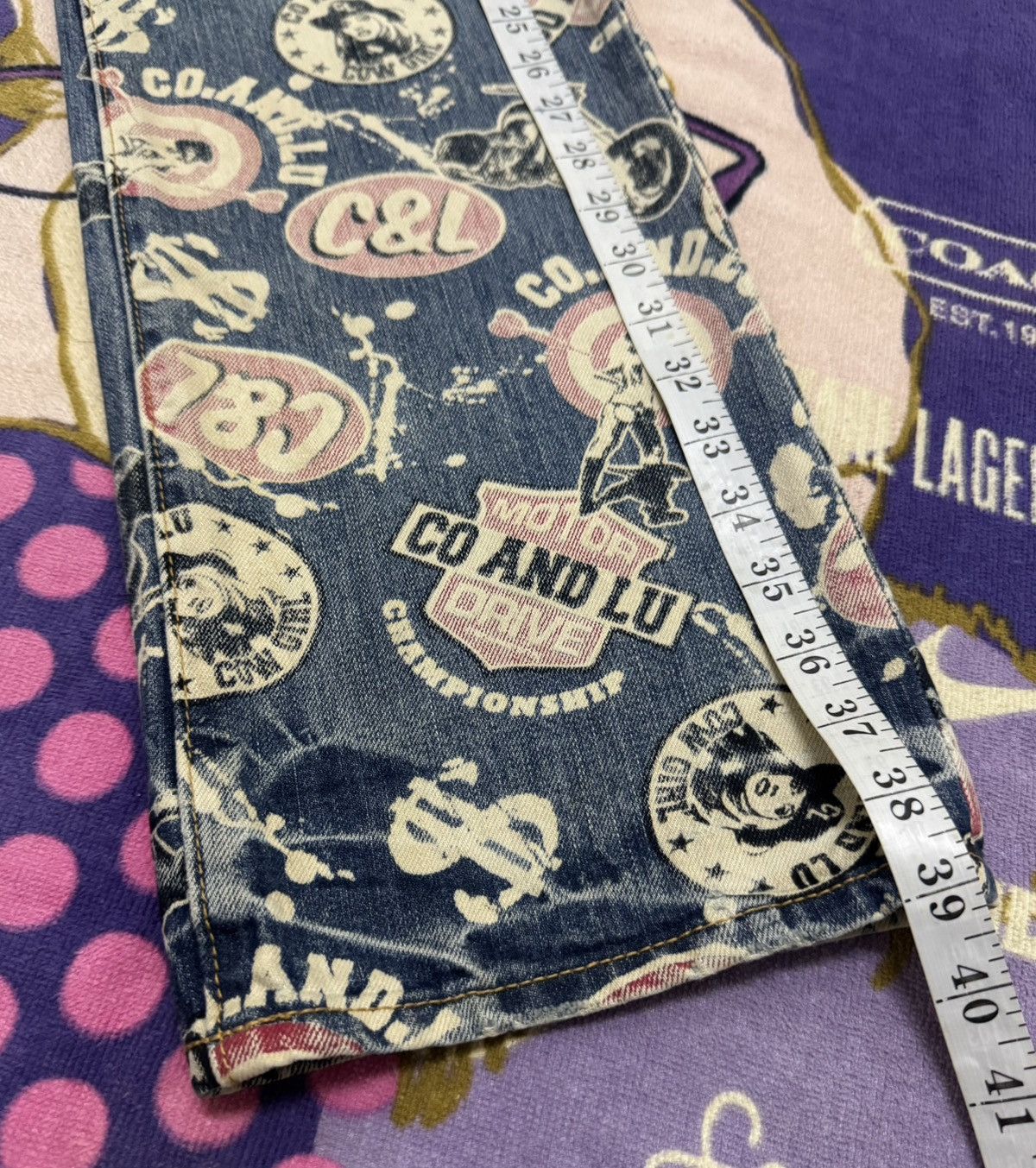 Japanese Brand CO&LU Rare Design Denim Pants Size 29" - 11 Thumbnail