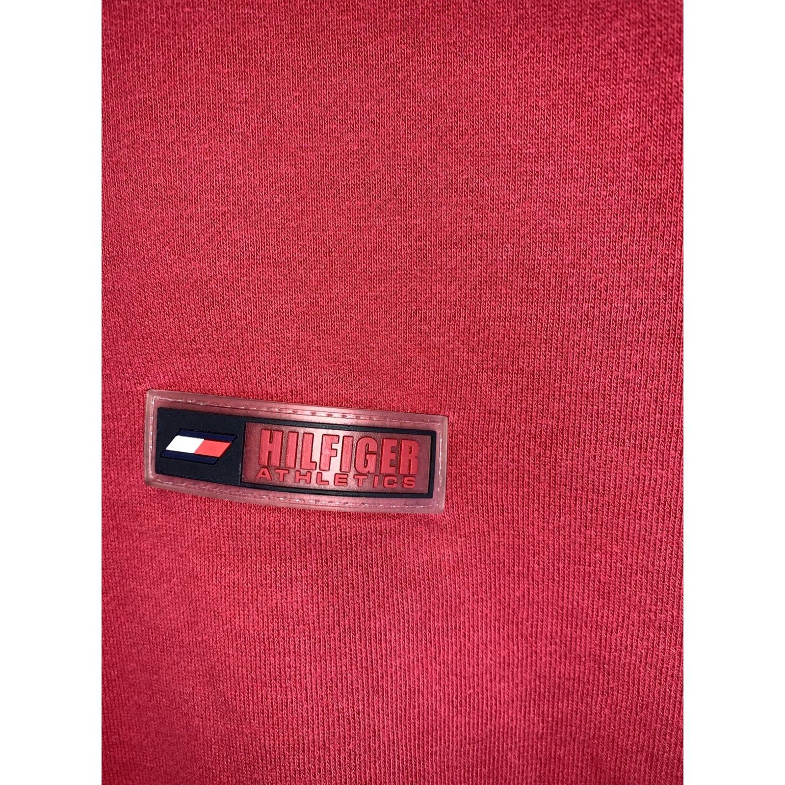 Tommy Hilfiger VINTAGE Tommy Hilfiger Athletics Mens Red 1/4 Zip Sweatshirt Pullover XL-6702 Sweatshirt Hoodie Pullover Long Sleeve Zip Mock Neck 90s Mens Size US XL / EU 56 / 4 - 2 Thumbnail