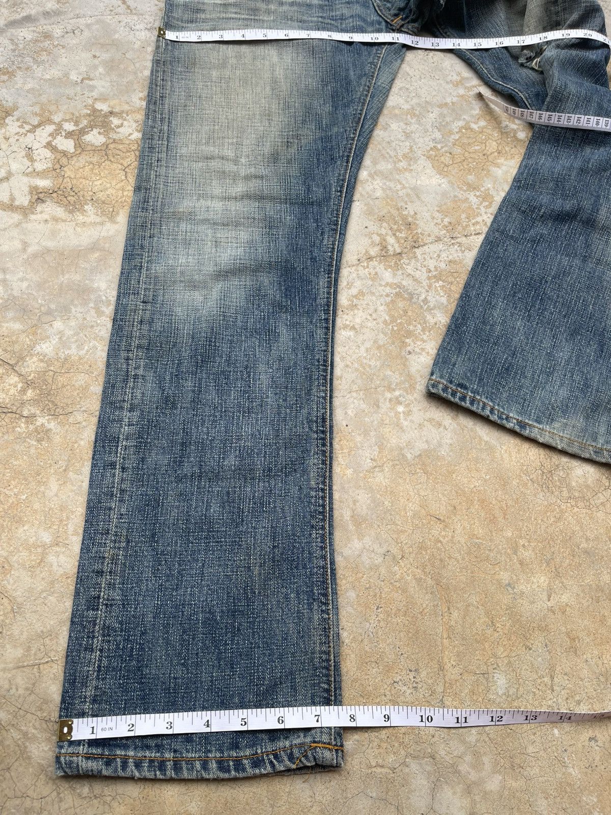 Nudie Jeans Nudie Jeans Co. Even Steven "Heaven Broken Blue" Distressed Size US 32 / EU 48 - 19 Thumbnail