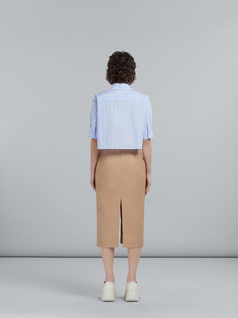Marni o1y1125 Midi Skirt in Beige Size 27" / US 4 / IT 40 - 3 Thumbnail