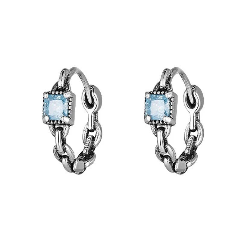 Jewelry × Vintage Blue Zircons Earrings Size ONE SIZE - 2 Thumbnail