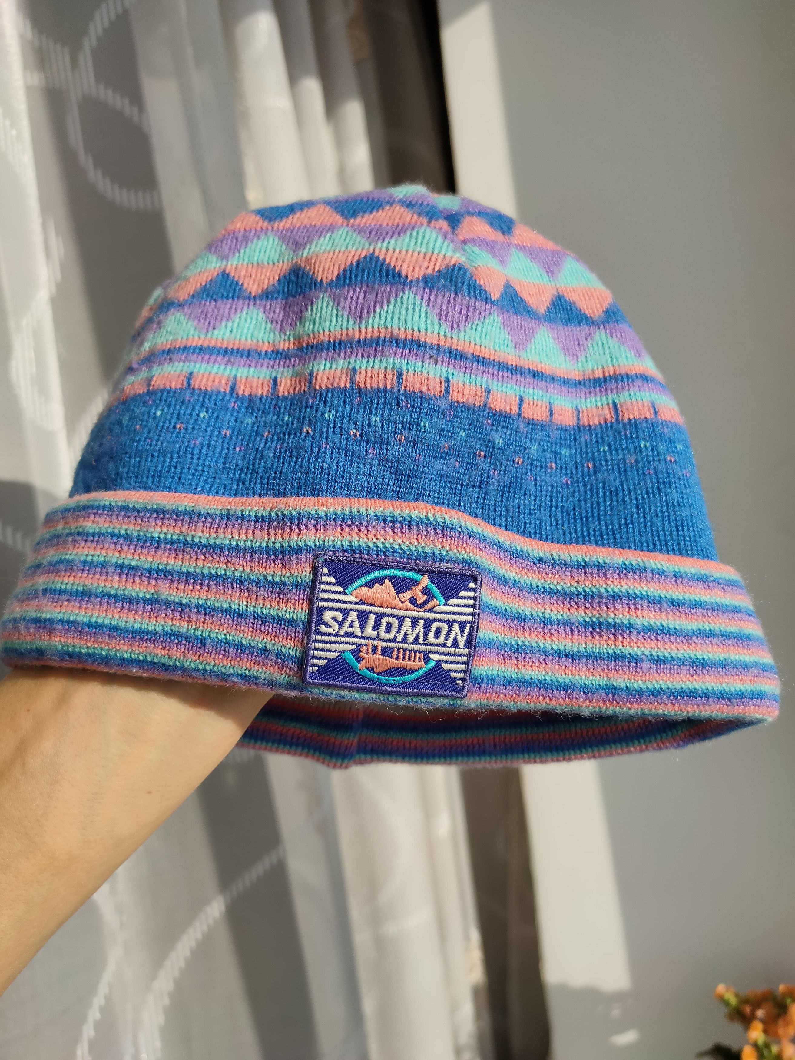 Salomon Vintage Y2K Salomon beanie hat outdoor streetwear rare hat Size ONE SIZE - 1 Thumbnail
