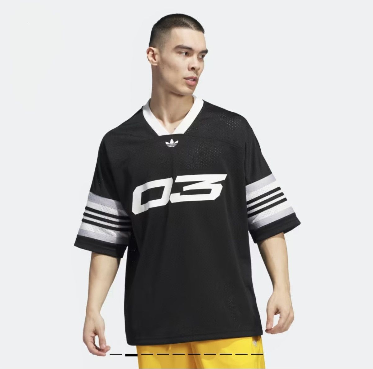 Adidas Mens Adidas Sports Jersey Black Double Big Logo Size US L / EU 52-54 / 3 - 2 Thumbnail