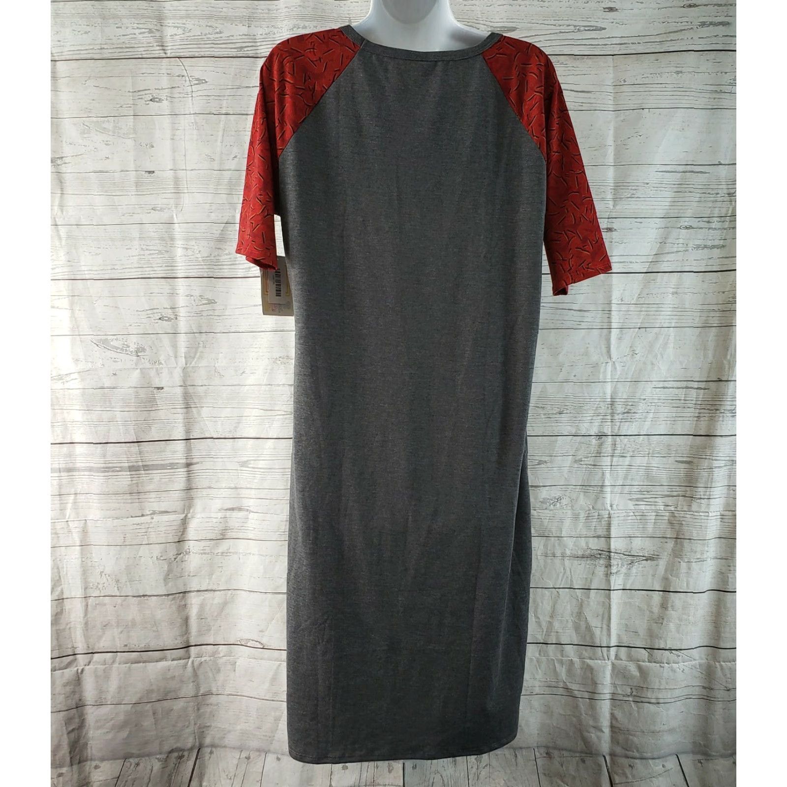 Vintage LuLaRoe Julia Dress Womens XL Red Half Sleeves Polyester Blend Size XL / US 12-14 / IT 48-50 - 4 Thumbnail