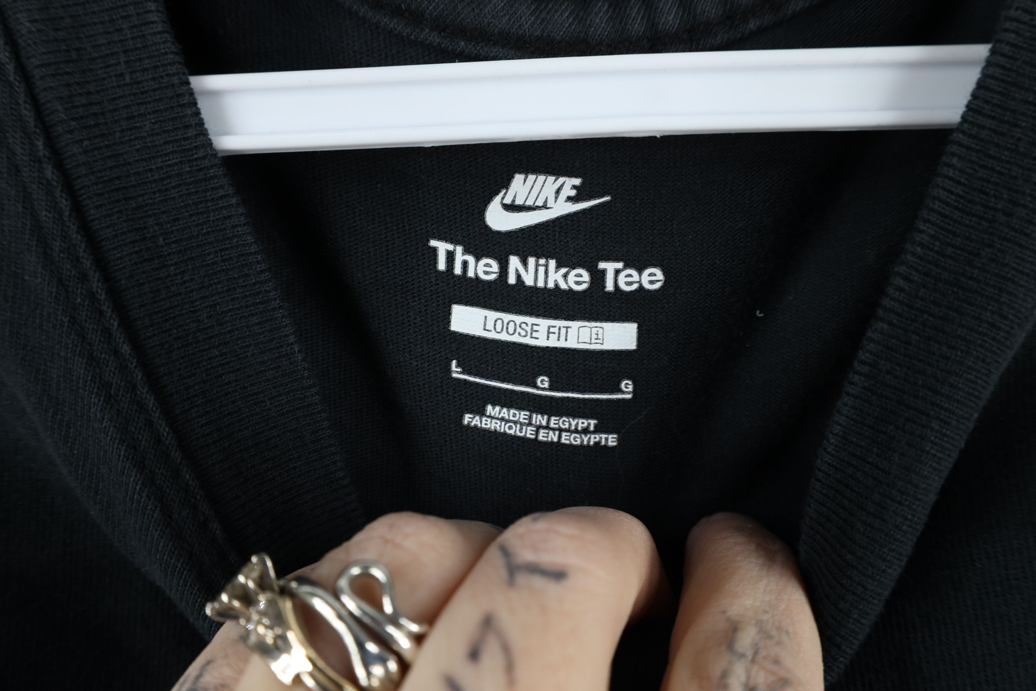 Nike × Vintage Y2K Nike Scott Center Swoosh Cropped Loose Fit T-Shirt Black Size L / US 10 / IT 46 - 6 Thumbnail