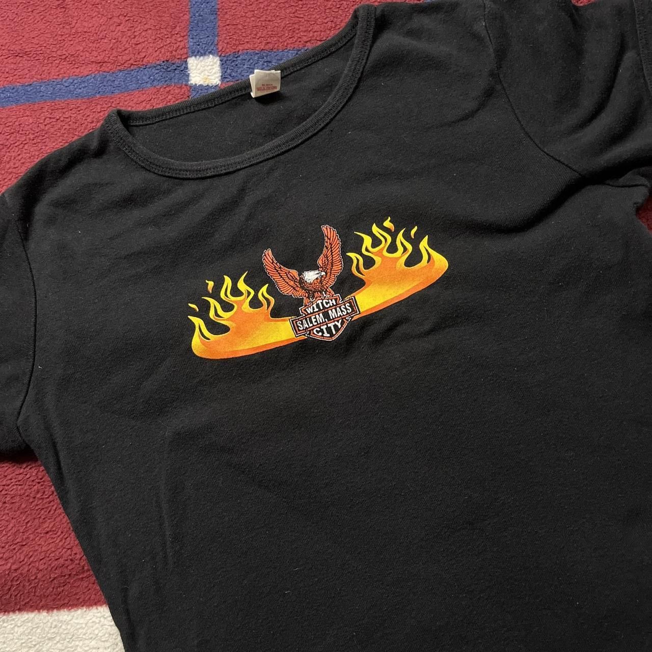 Anvil Anvil Y2k Witch Salem Mass Massachusetts City Shirt Black Size M / US 6-8 / IT 42-44 - 2 Thumbnail