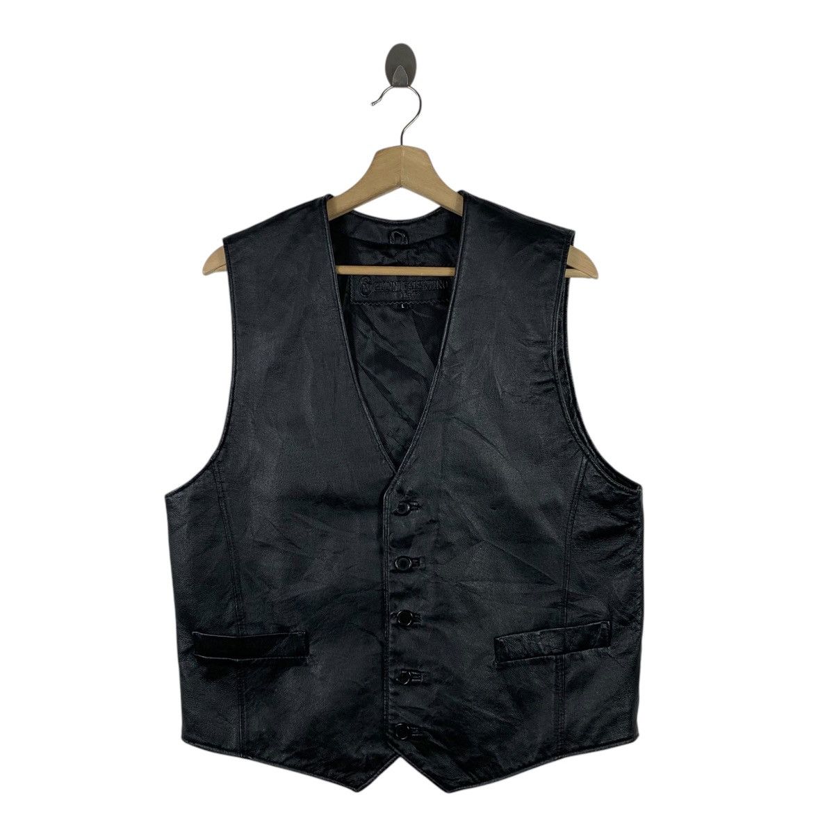 Gianni Valentino × Valentino × Vintage Vintage GIANNI VALENTINO Italy Casualwear Leathe Vest Jacket Size US L / EU 52-54 / 3 - 1 Thumbnail