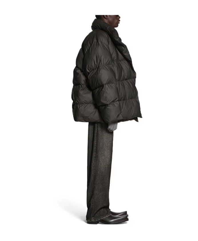 Balenciaga o1mt1gz0924 Wrap Puffer Jacket in Black Size US M / EU 48-50 / 2 - 2 Thumbnail