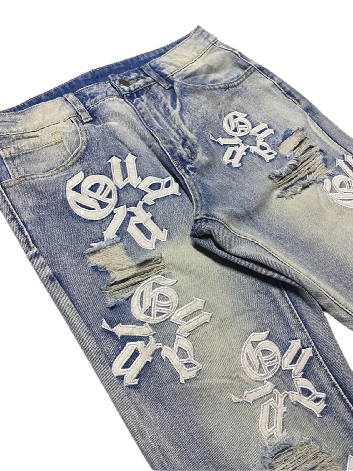 Japanese Brand Crazy Wash Japanese Brand Chrome heart Style Slim Fit Jeans Size US 30 / EU 46 - 11 Thumbnail