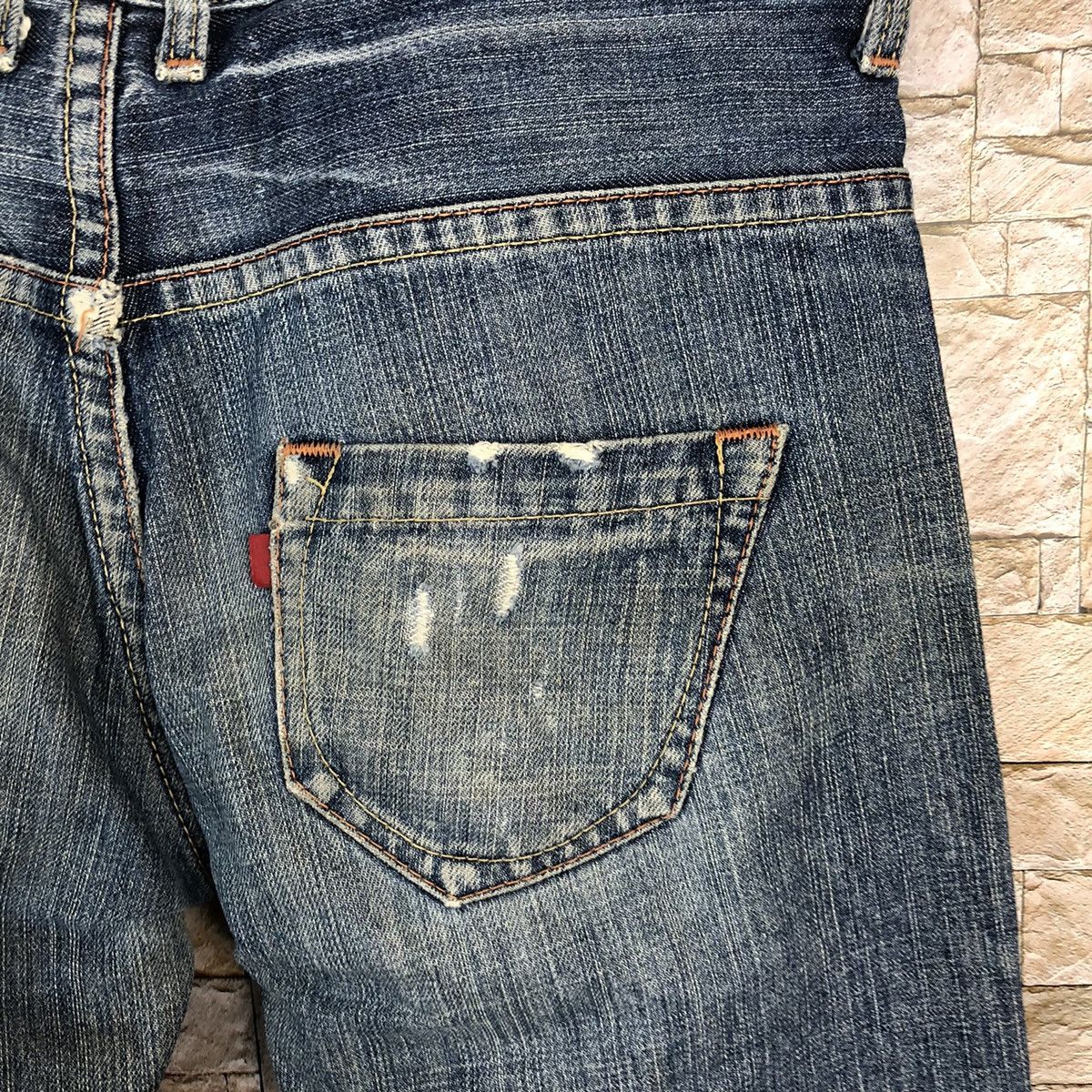Japanese Brand Olive Des Olive Jeans Blue Distressed Denim Pants #A451 Size US 32 / EU 48 - 21 Thumbnail