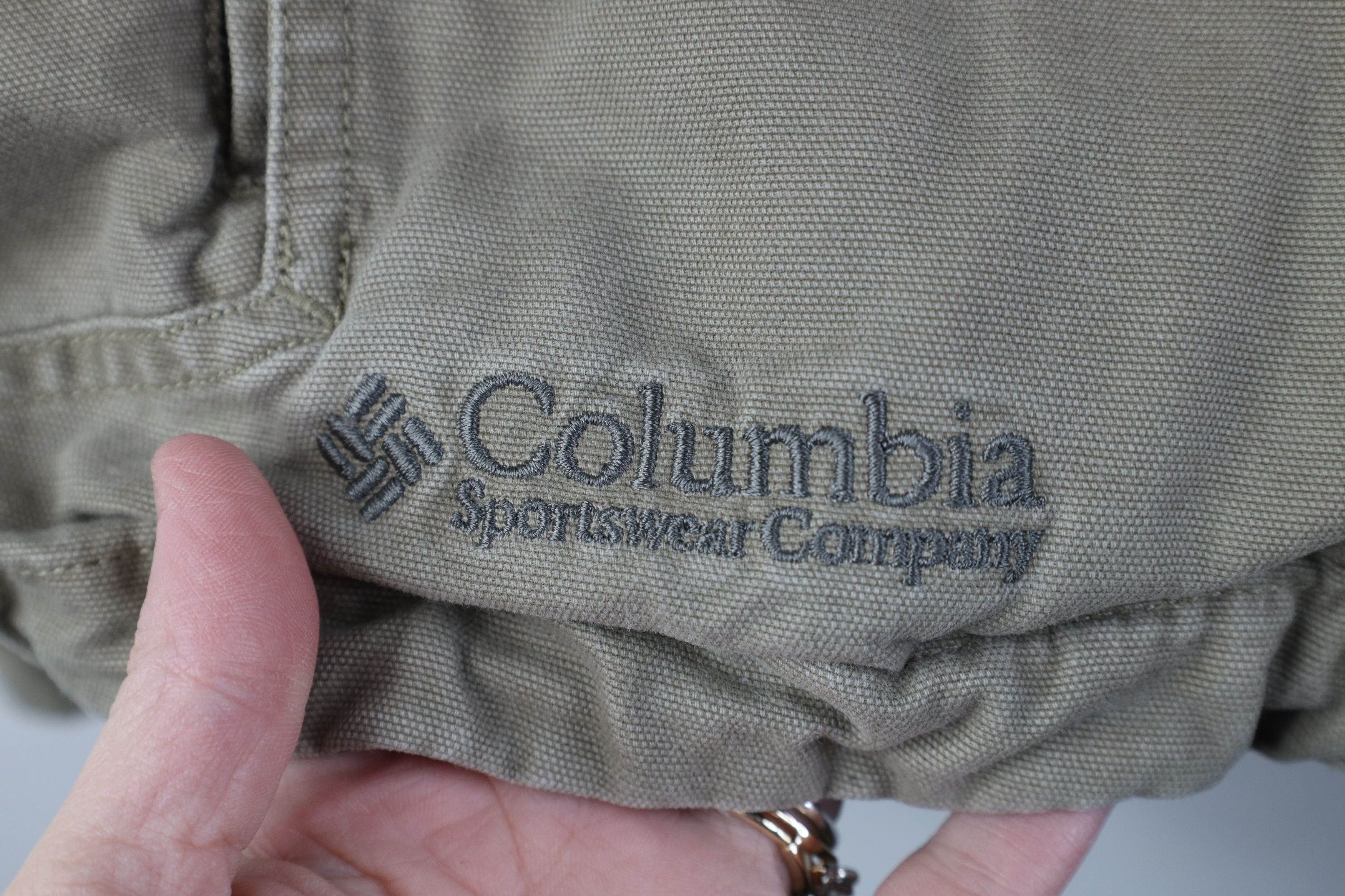 Columbia Vintage 90s Y2K Columbia Spell Canvas Bomber Jacket Beige Size US XL / EU 56 / 4 - 5 Thumbnail