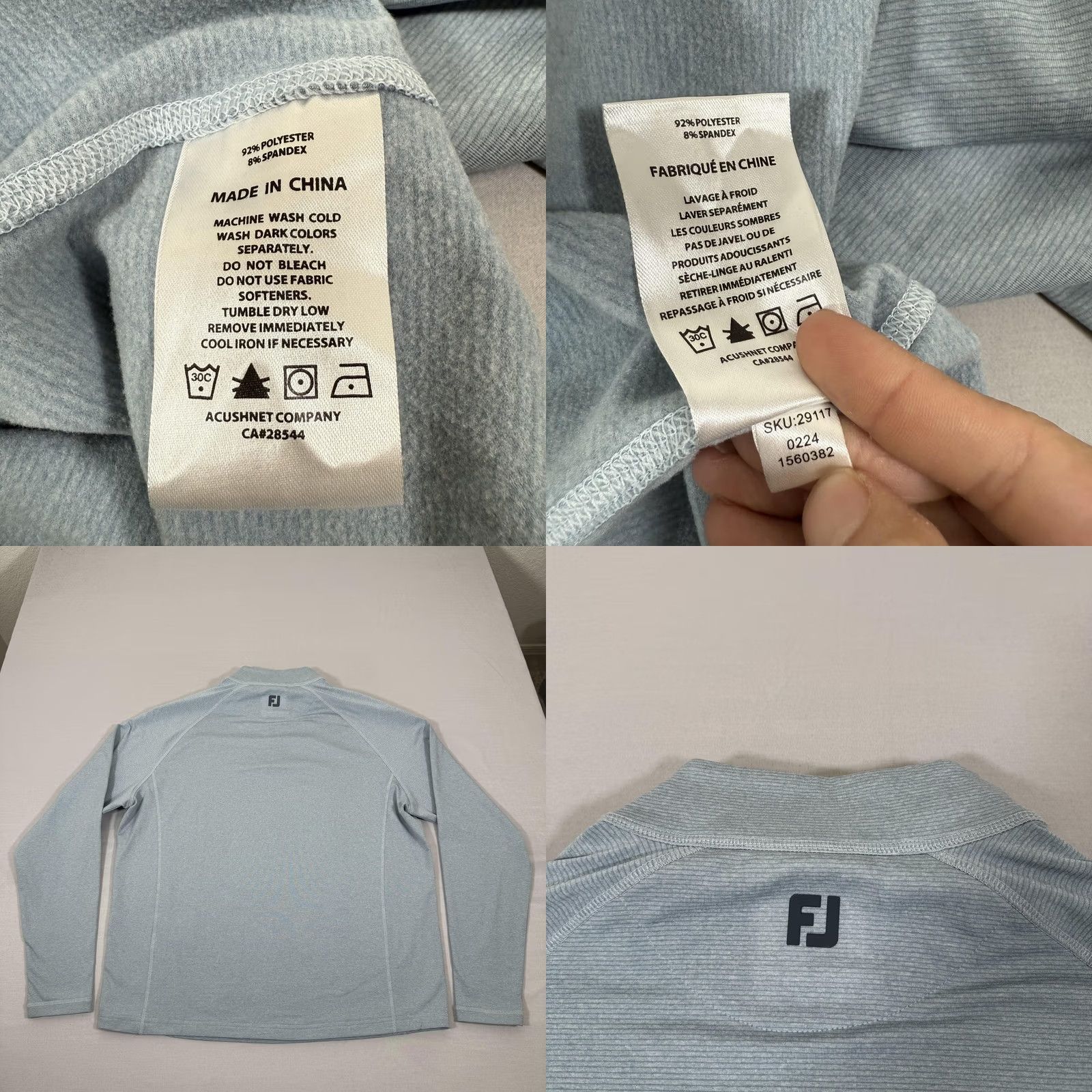 Footjoy FootJoy Golf Pullover Mens L Blue Thermo Series 1/4 Zip Sweater Size US L / EU 52-54 / 3 - 9 Thumbnail