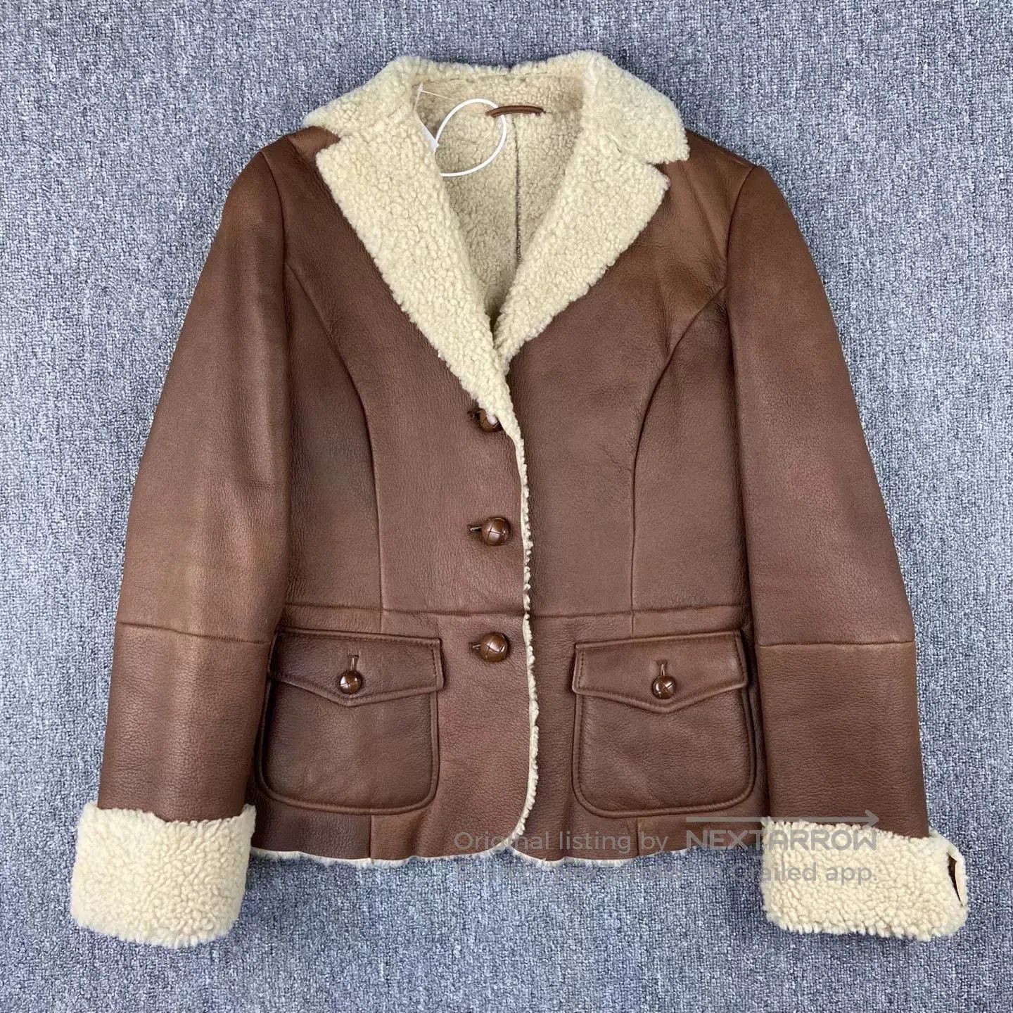 Other brown teddy patch leather jacket. Size US M / EU 48-50 / 2 - 1 Thumbnail