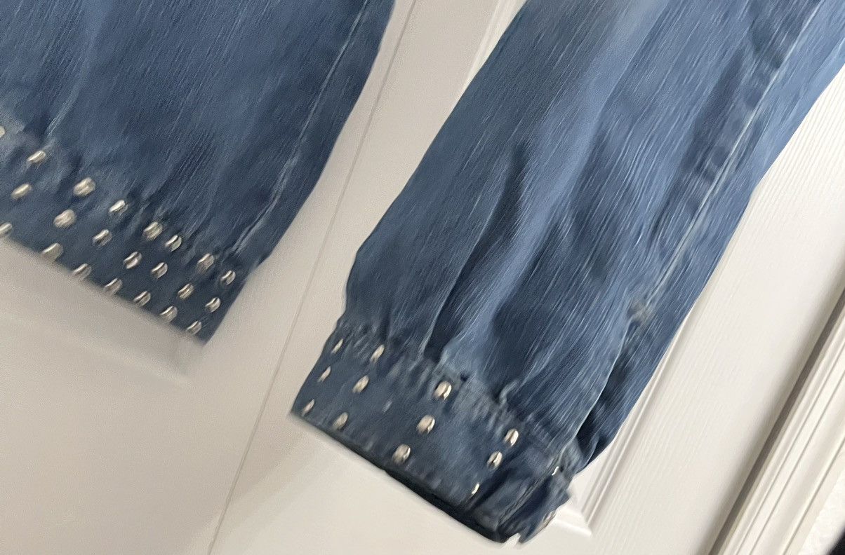 Vintage Platinum Plush Studded Denim XL Jacket, Size 15 Capri Pants Size 36" / US 14 / IT 50 - 10 Thumbnail