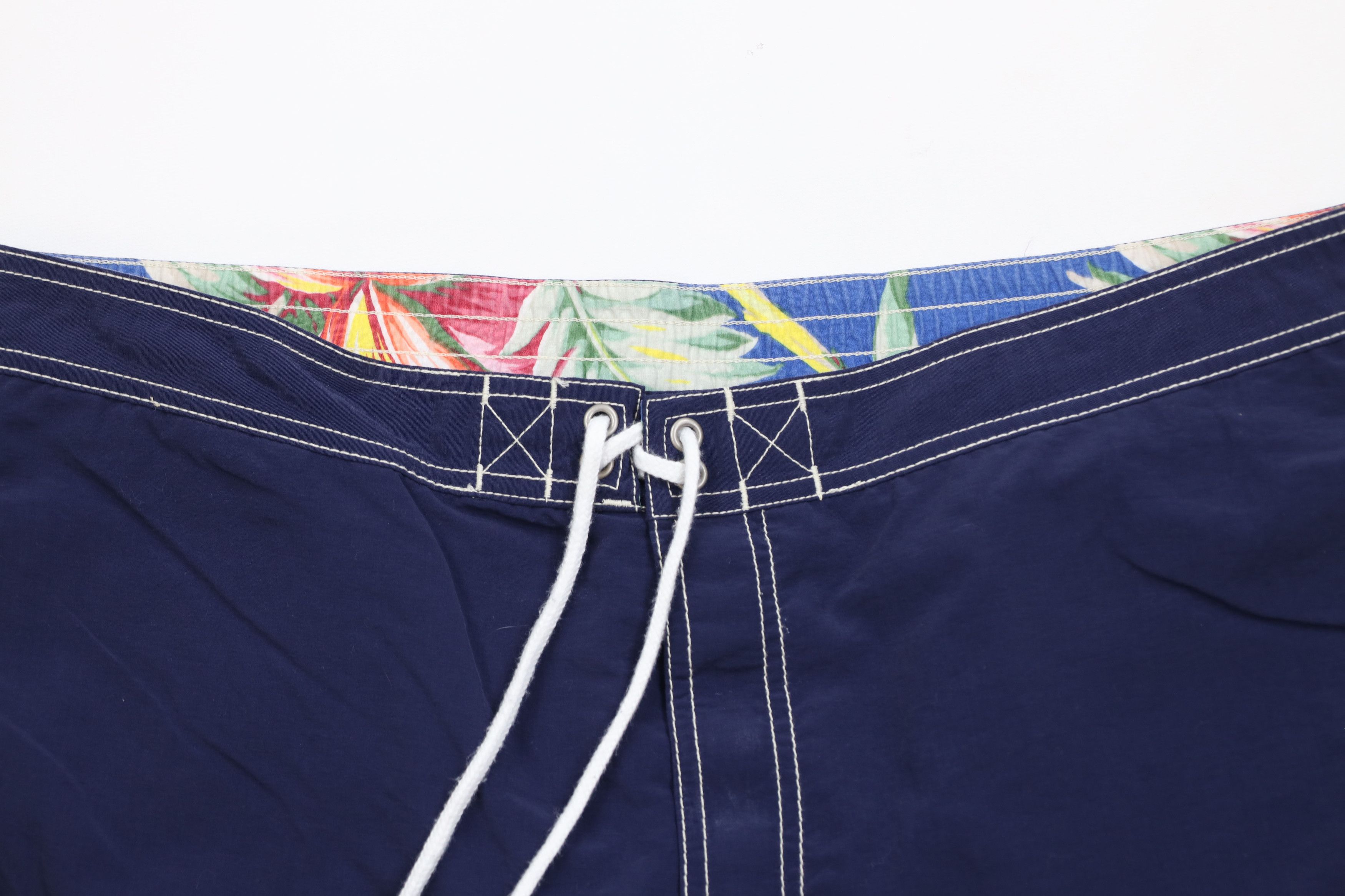Ralph Lauren Vintage 90s Ralph Lauren Lined Short Swim Trunks Blue Size US 36 / EU 52 - 2 Thumbnail