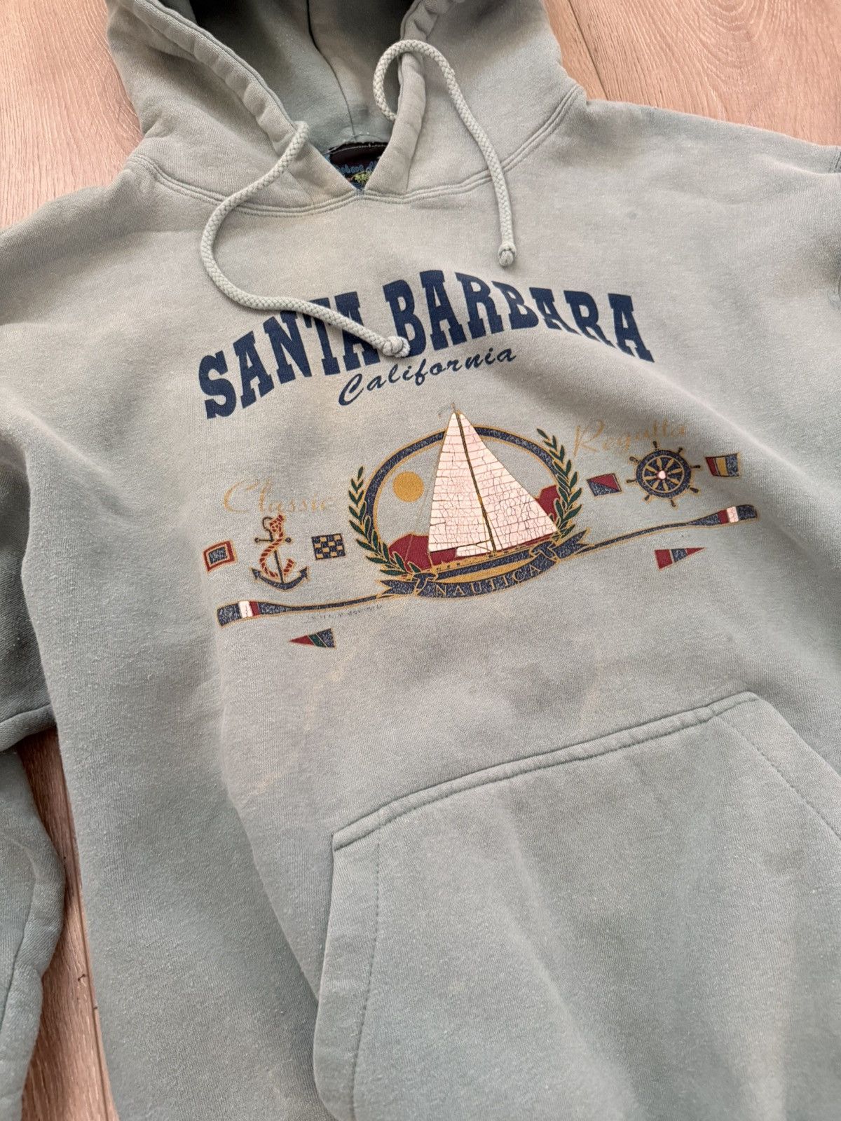 Vintage Vintage Santa Barbara Beach/surf style Hoodie Size US XL / EU 56 / 4 - 4 Thumbnail