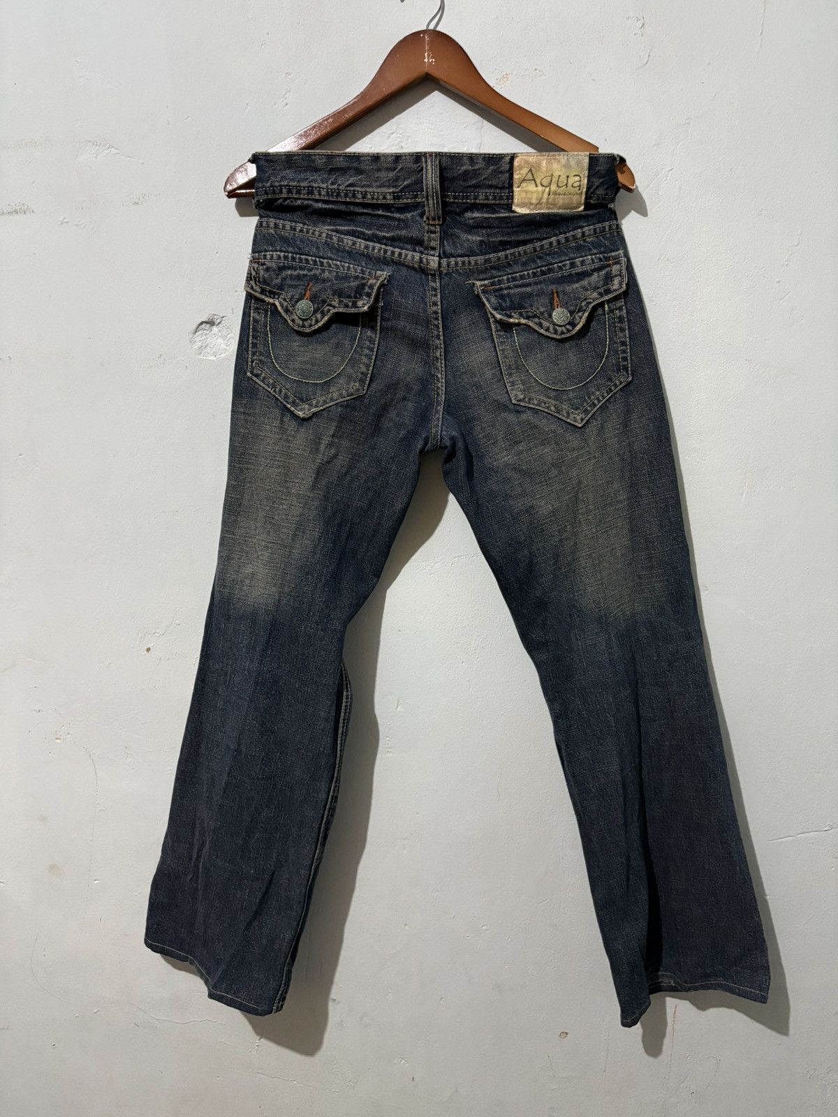 Japanese Brand Aqua Streetwear Flared Denim Size US 32 / EU 48 - 6 Thumbnail