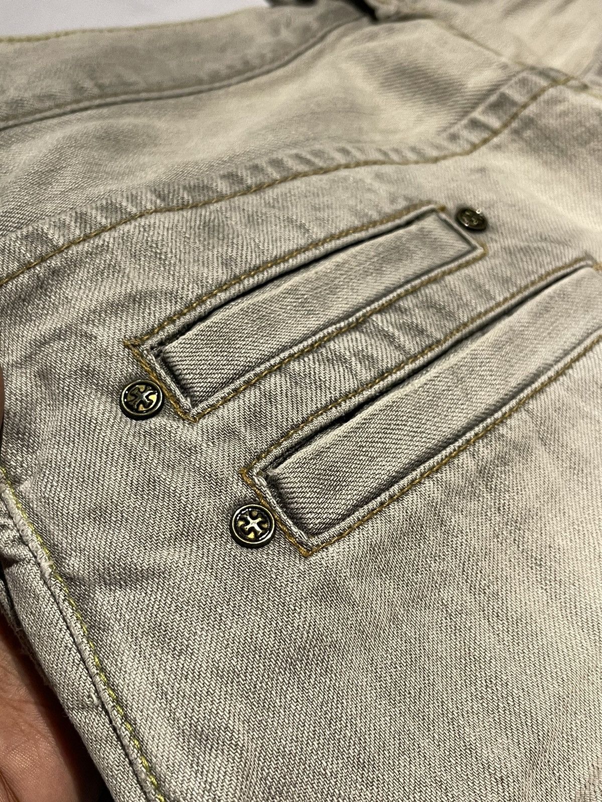 Japanese Brand × Michel Klein FLARED ! MK MICHEL KLEIN HOMME DISTRESSED DENIM PANT Size US 31 - 8 Thumbnail
