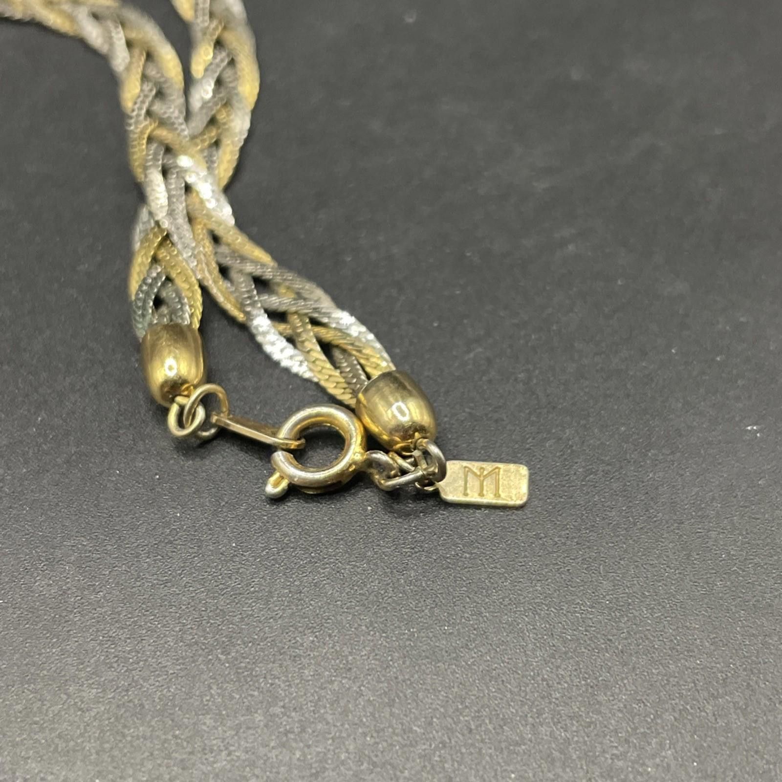The Unbranded Brand Vintage Braided Gold & Silvertone Snake Chain Necklace 20” Size ONE SIZE - 8 Thumbnail