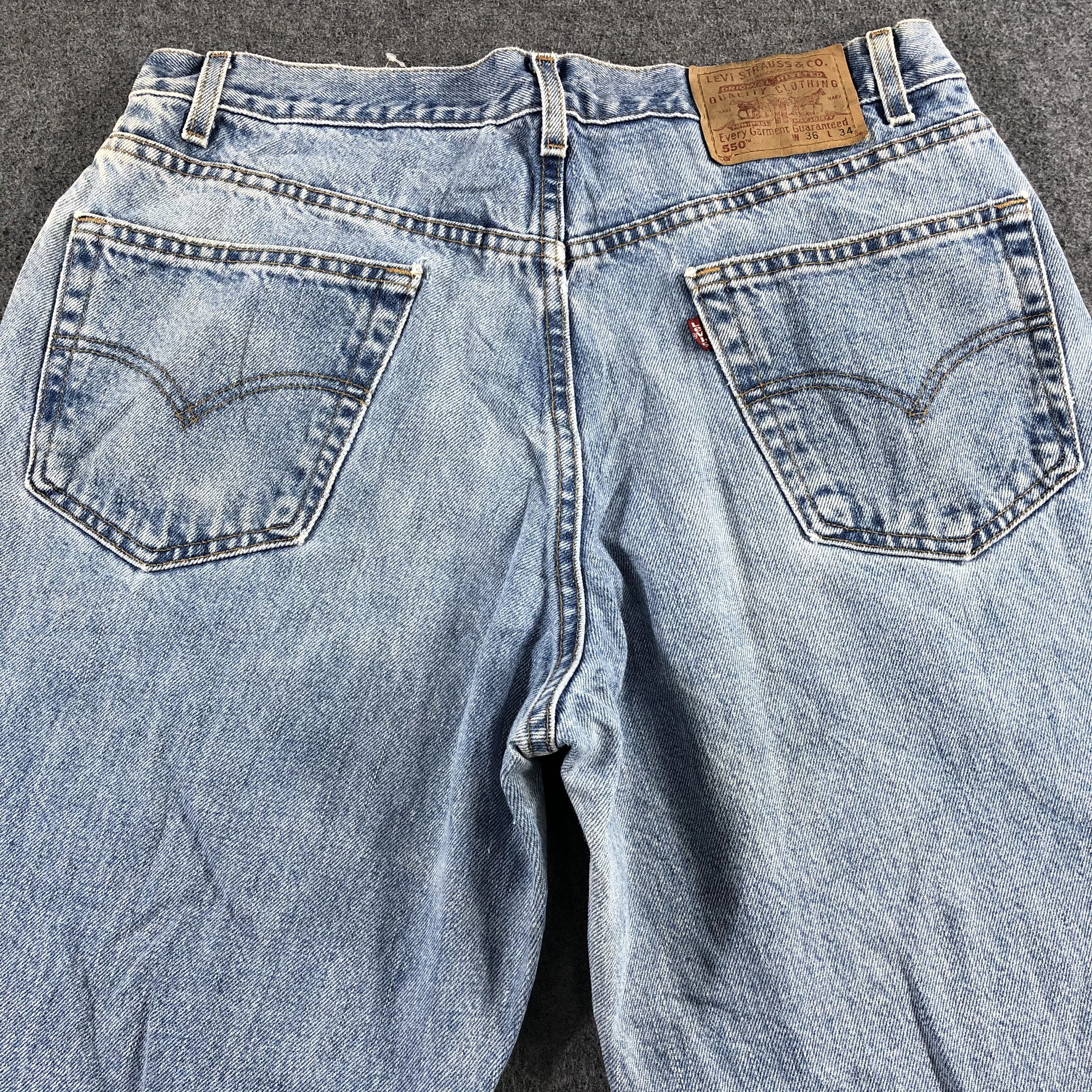 Levi's Vintage 90s Blue Wash Levis 550 Jeans-J2413 Size US 34 / EU 50 - 4 Thumbnail
