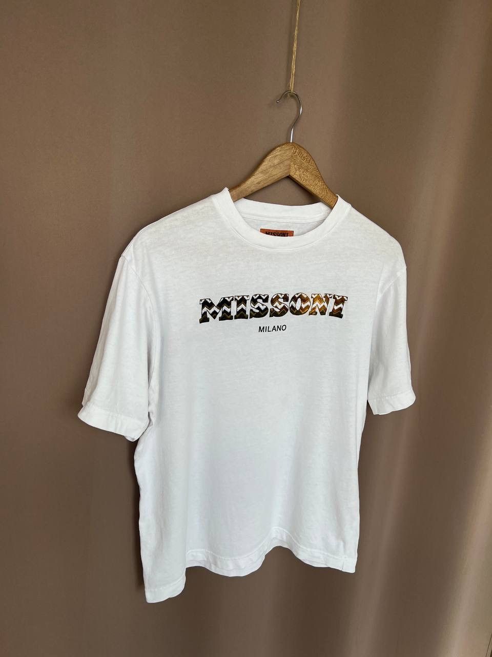 Missoni Missoni Embroidered Big Logo T-Shirt Mens Size S White Size US S / EU 44-46 / 1 - 5 Thumbnail