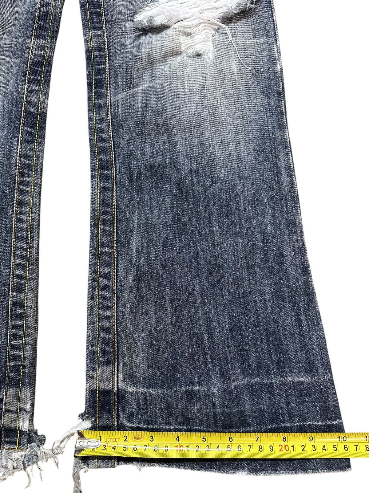 Hysteric Glamour Vintage Japanese Brand Faded Wash Distressed Wide Leg Jeans Size US 34 / EU 50 - 15 Thumbnail