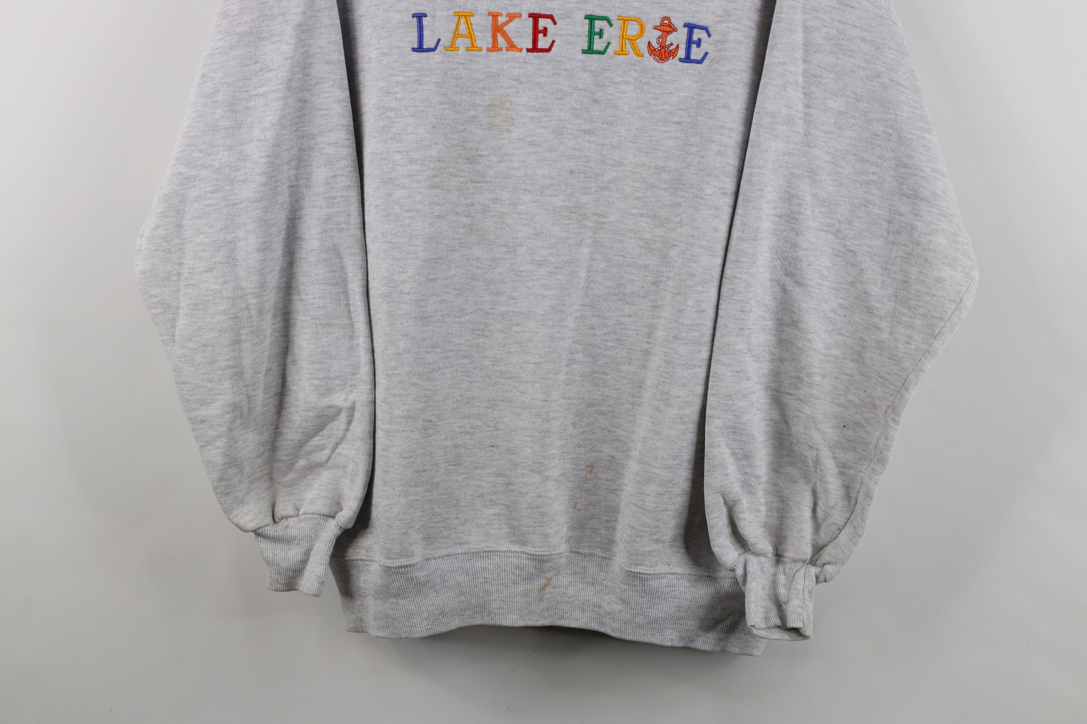 Vintage Vintage 90s Streetwear Lake Erie Boat Anchor Sweatshirt Size XL / US 12-14 / IT 48-50 - 3 Thumbnail