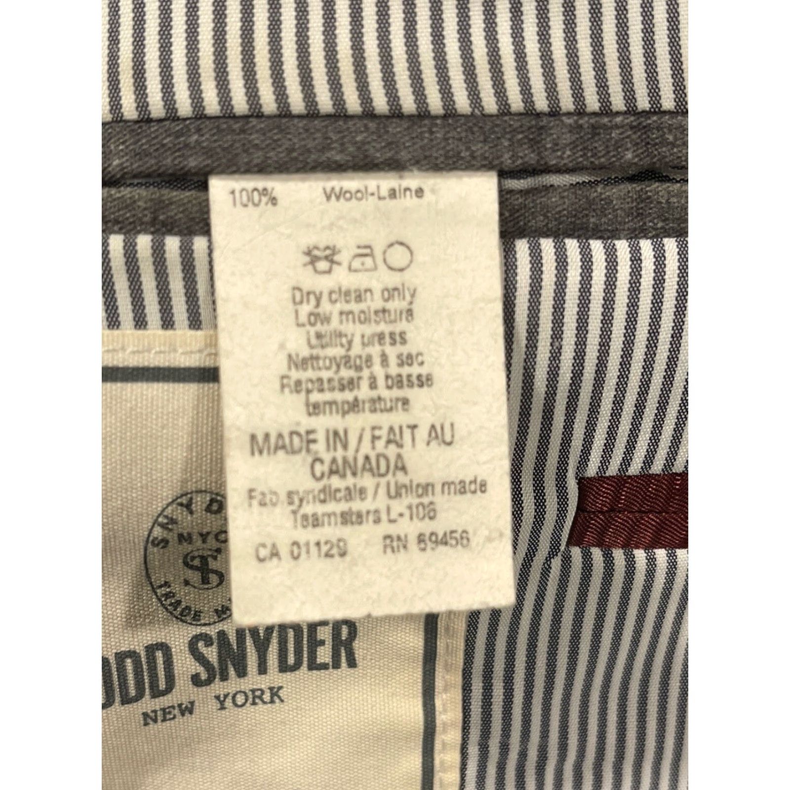 VINTAGE Todd Snyder Suit Jacket Men Regular Fits Wool Blue Pinstripes 40R