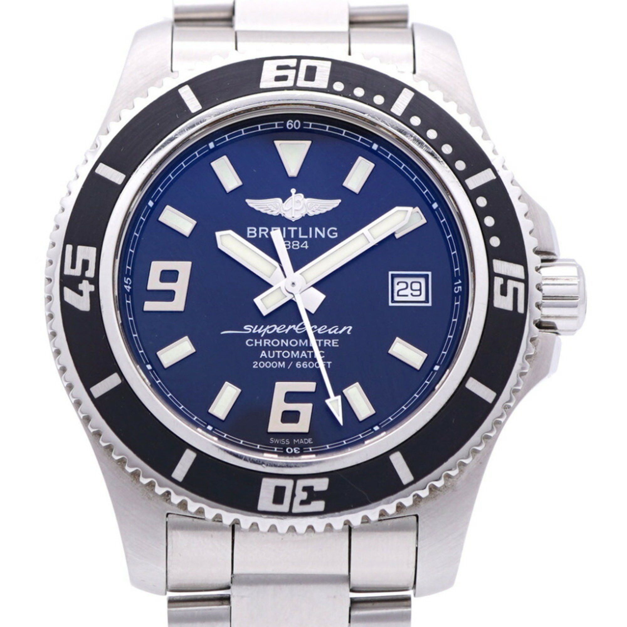 Breitling Breitling Superocean 44 A17391 Automatic Watch Stainless Steel Black Dial 0129BREITLING Men's Size ONE SIZE - 1 Thumbnail