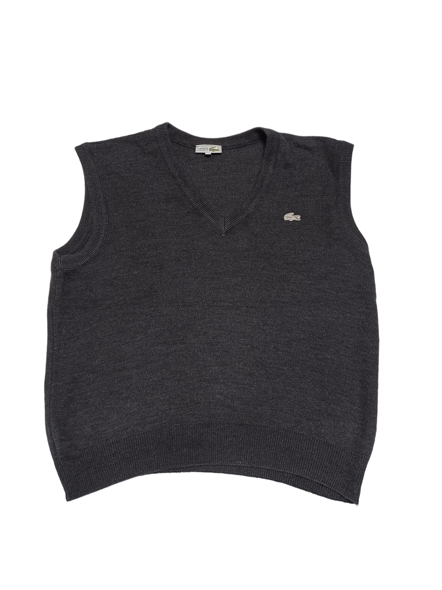 Lacoste MADE IN FRANCE 90S VINTAGE LACOSTE WOOL VEST SLEVELESS Size US L / EU 52-54 / 3 - 1 Thumbnail