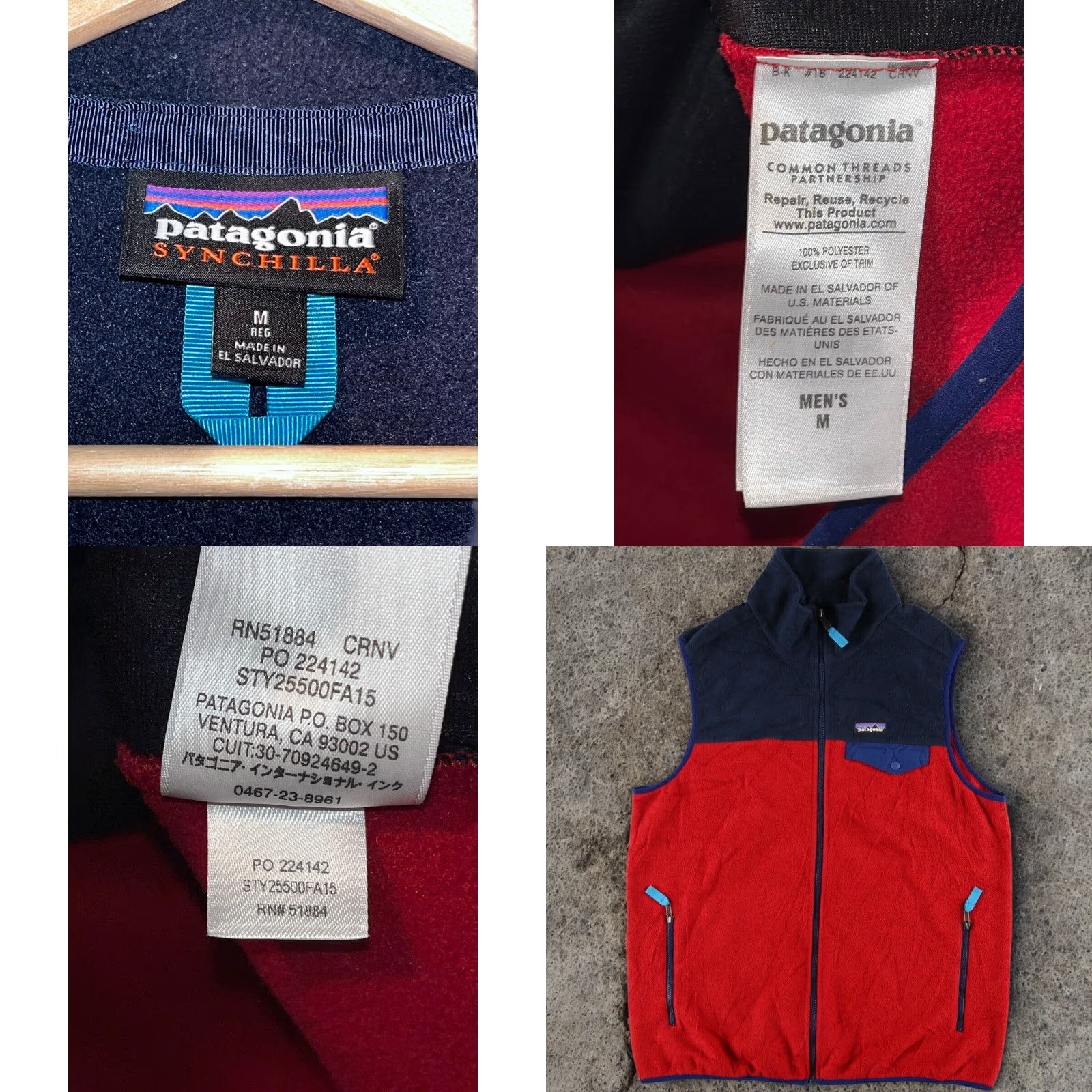 Patagonia VINTAGE Patagonia Synchilla Snap-T Fleece Vest Men’s M Red Navy FA15 Retro Outdoor Vest Men’s M Red Navy FA15 Retro Outdoor Size US M / EU 48-50 / 2 - 9 Thumbnail