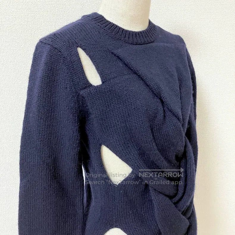 Comme des Garcons Comme Des Garcons Navy cabled sweater Size S / US 4 / IT 40 - 6 Thumbnail