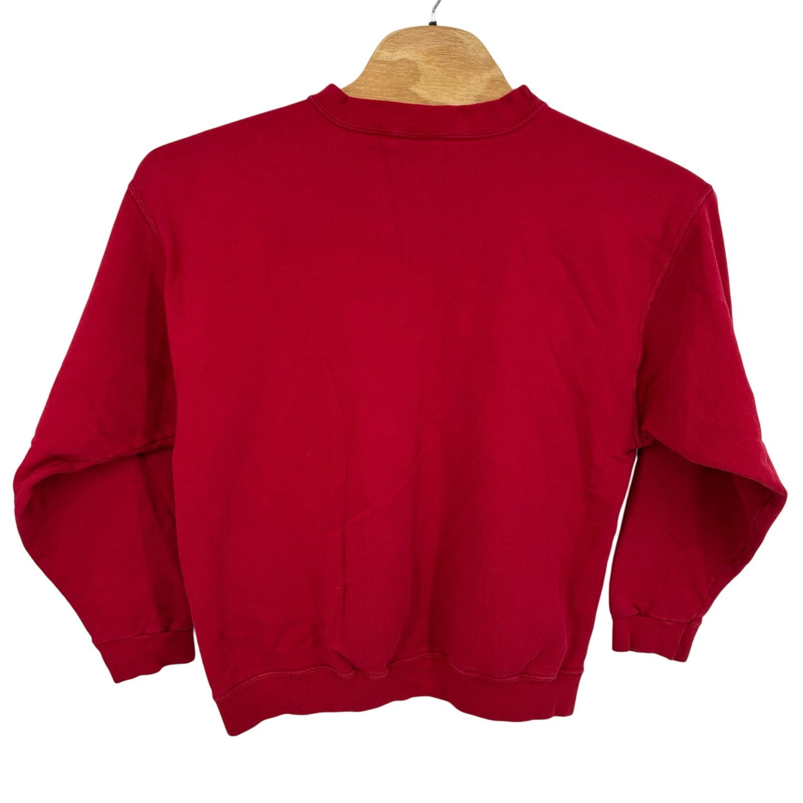 Nike Vtg 90s nike red burgundy tonal swoosh crewneck sweatshirt Size US L / EU 52-54 / 3 - 5 Thumbnail
