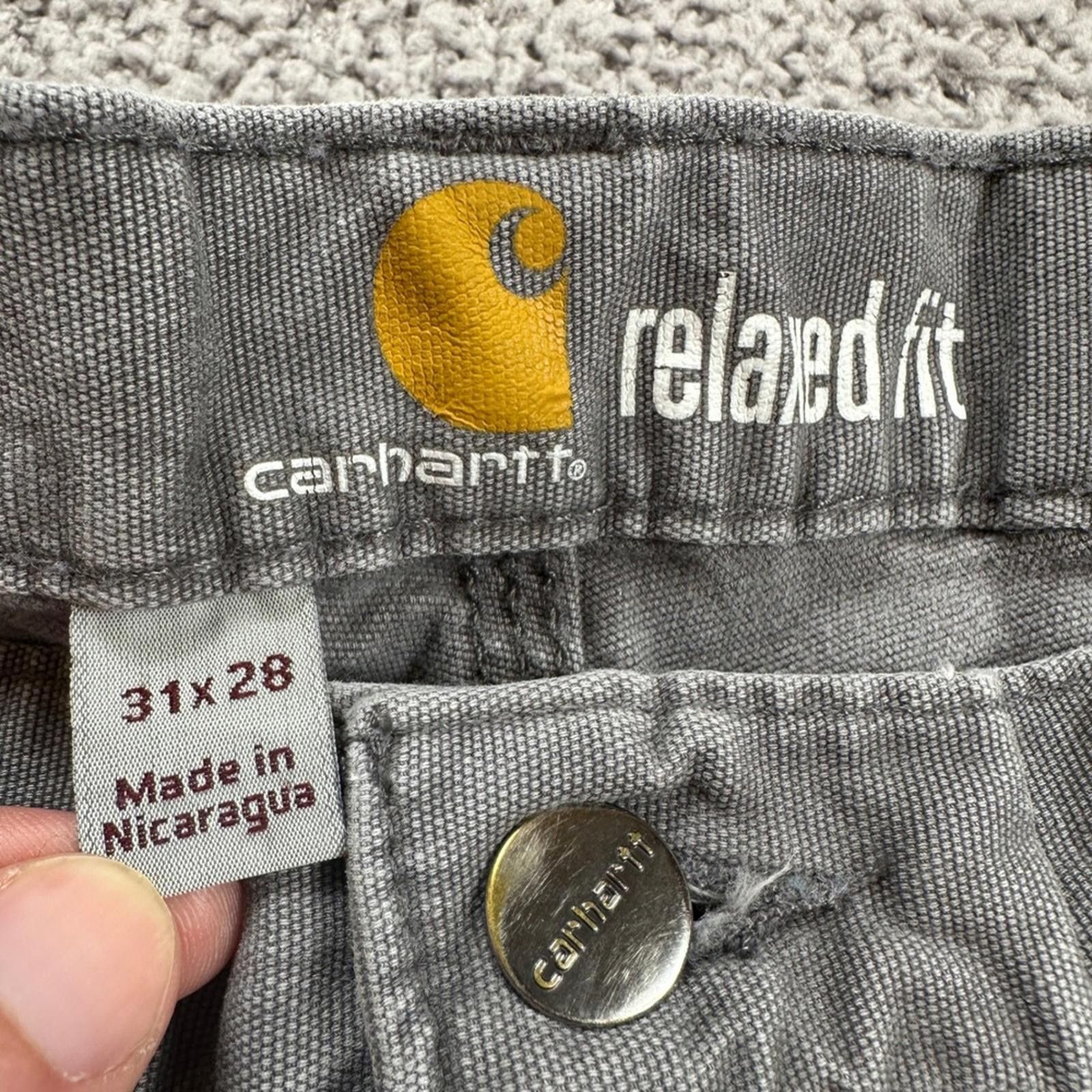 Carhartt Carhartt Relaxed Fit Carpenter Pants Men Gray 31x28 Workwear Size US 31 - 5 Thumbnail