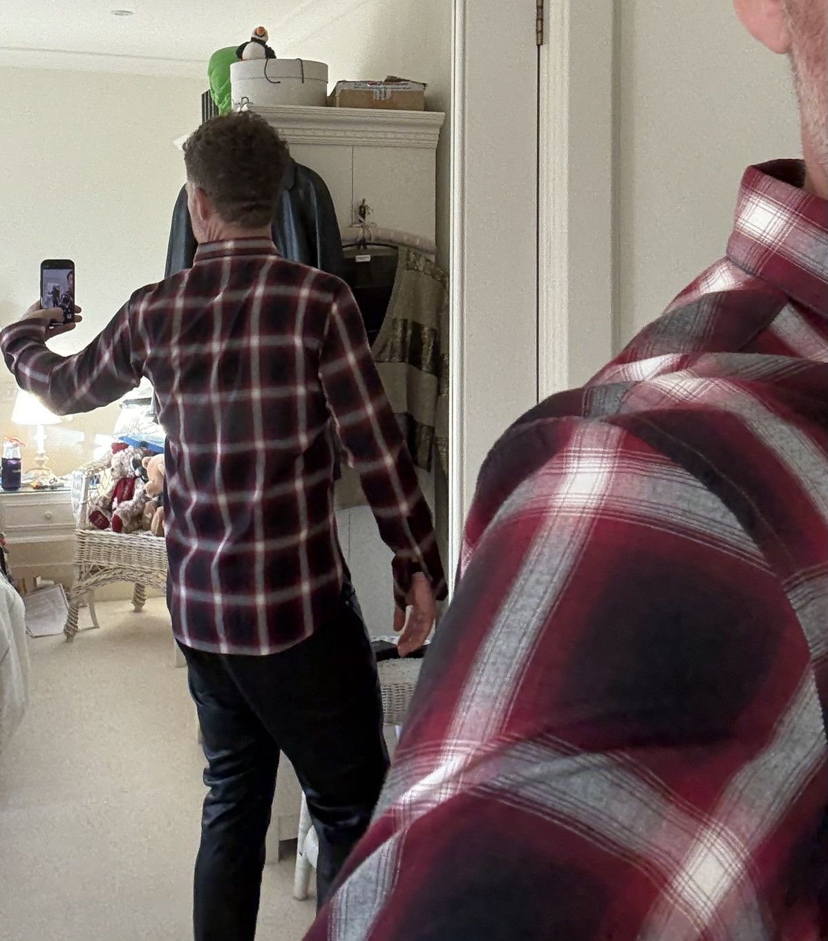 Saint Laurent Paris FW14 Saint Laurent Hedi Slimane red black flannel shirt 40 Size US L / EU 52-54 / 3 - 24 Thumbnail
