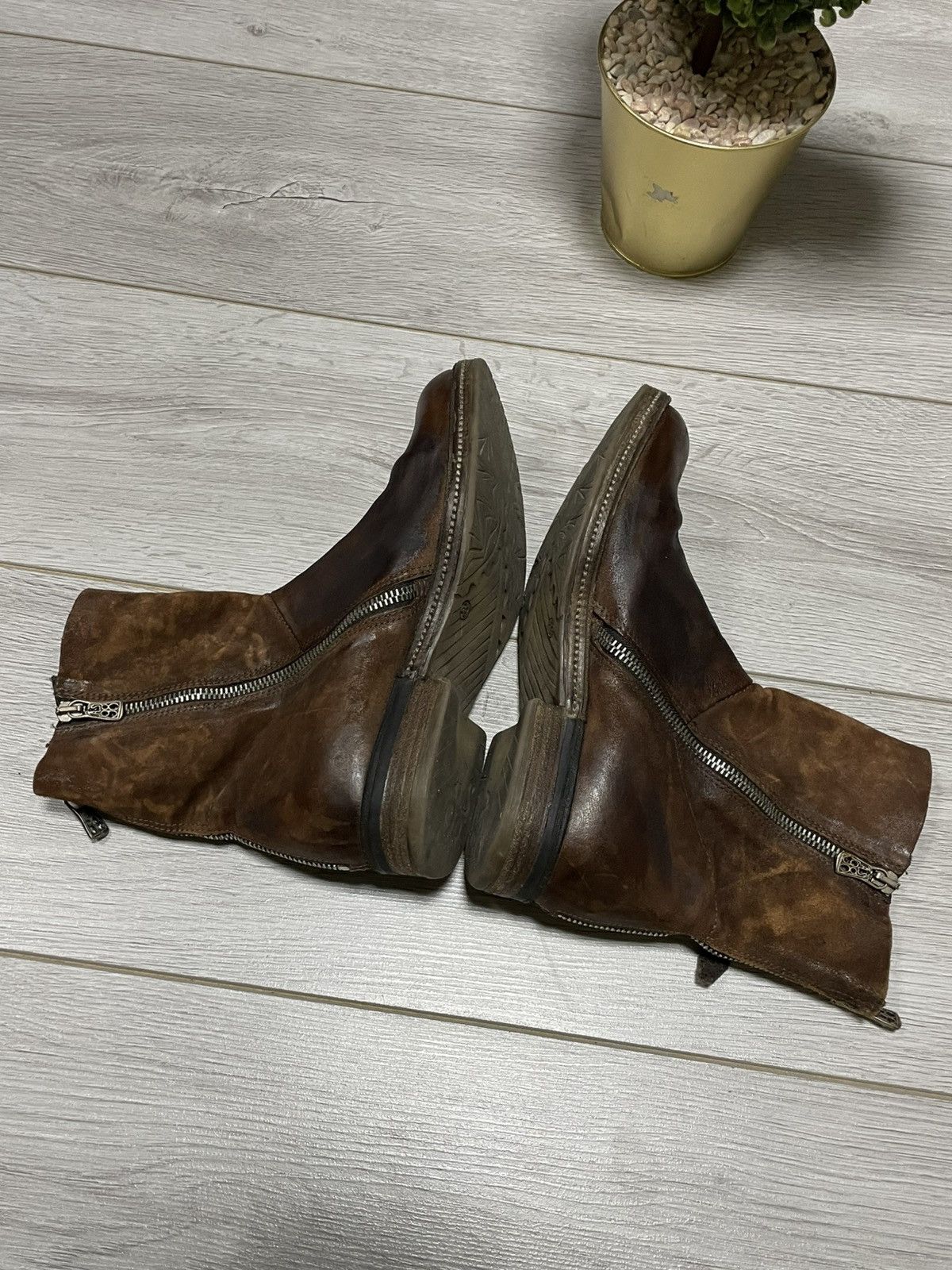 A.S.98 AS98 stitched engineered leather zip high boots eb0 Size US 9 / IT 39 - 15 Thumbnail