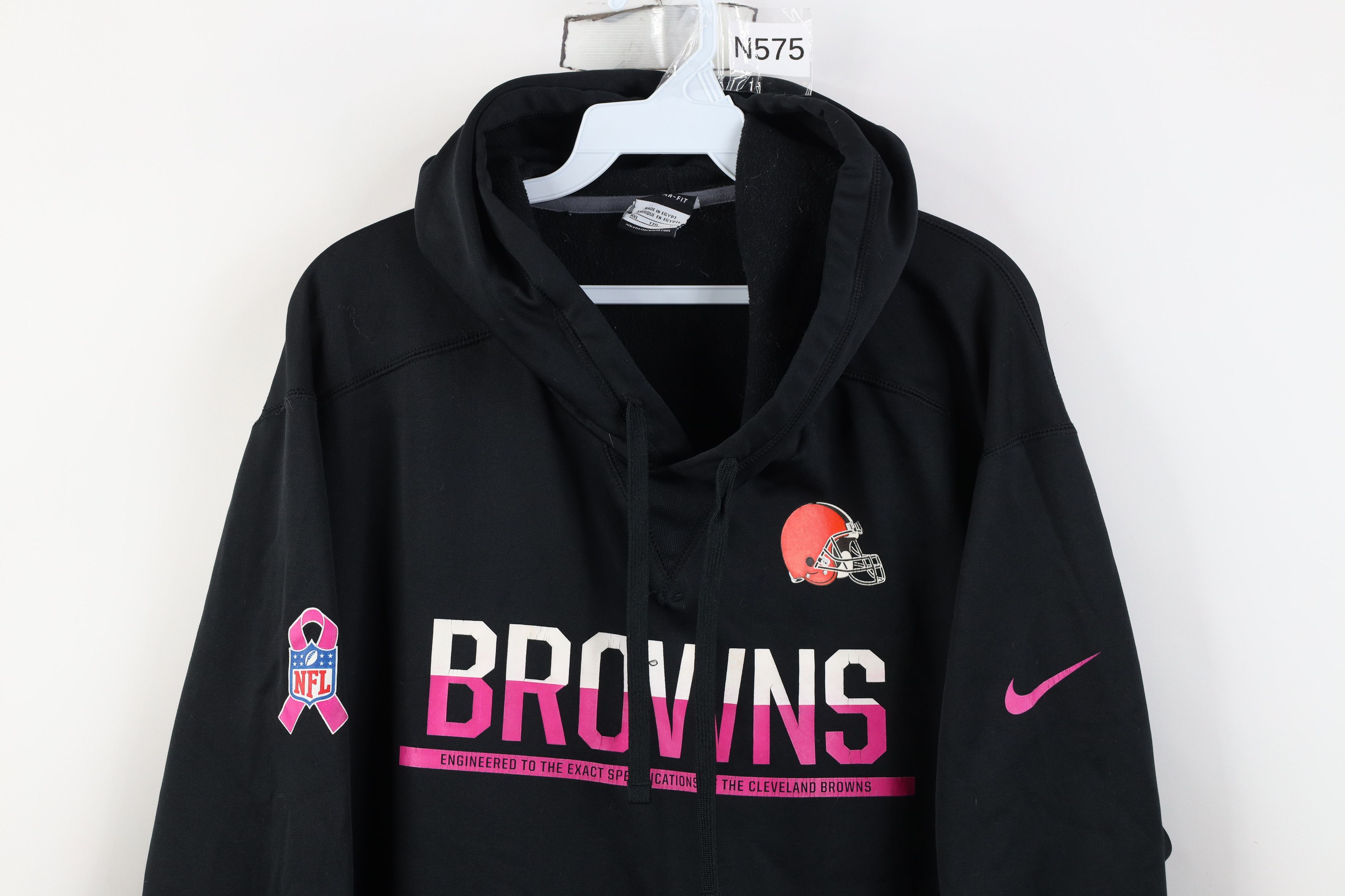 Nike Nike Therma Fit Cleveland Browns Football Hoodie Black Size XXL / US 16-18 / IT 52-54 - 2 Thumbnail