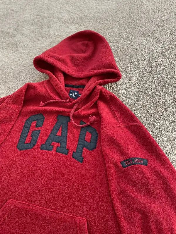 Gap × Vintage Early 2000s Gap Simple Fleece Logo Hoodie Size US S / EU 44-46 / 1 - 2 Thumbnail