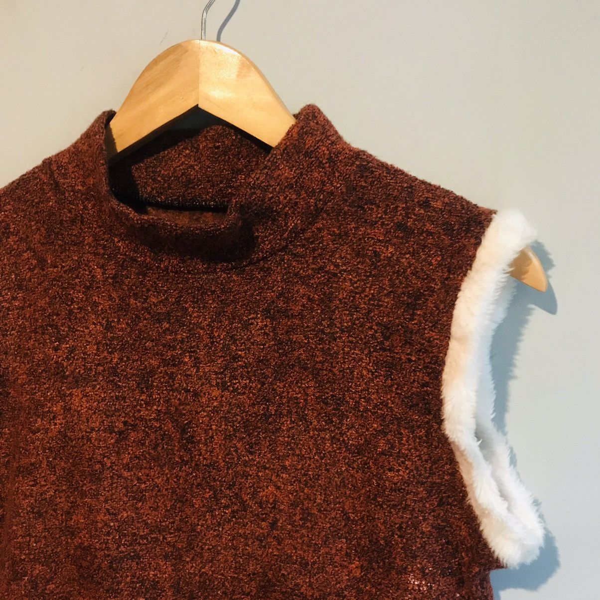 Japanese Brand × Vintage Japanese U-Mock Neck Tank-Top Size M / US 6-8 / IT 42-44 - 1 Thumbnail