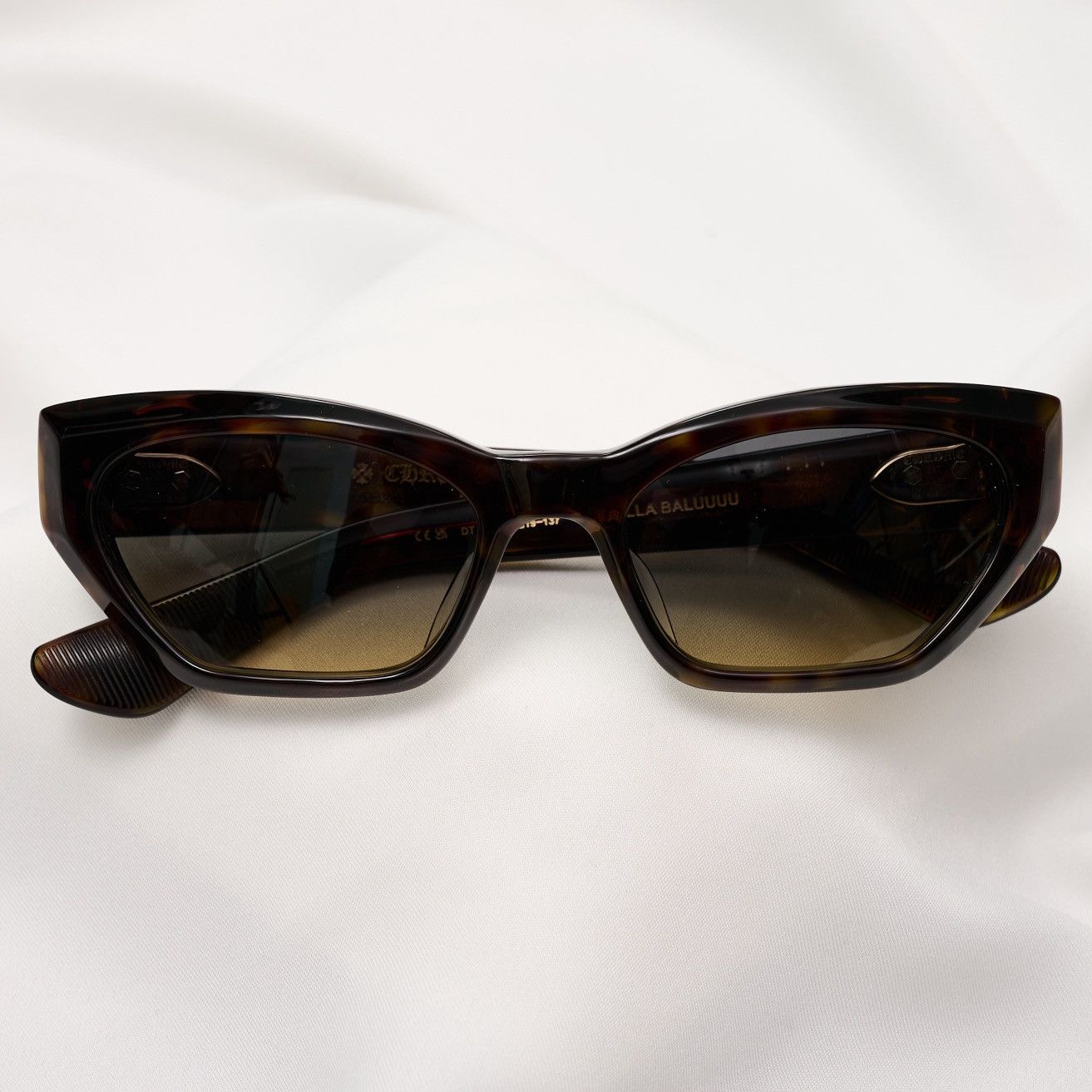 Chrome Hearts CHROME HEARTS HALLLA BALUUUU DARK TORTOISE SUNGLASSES Size ONE SIZE - 5 Thumbnail