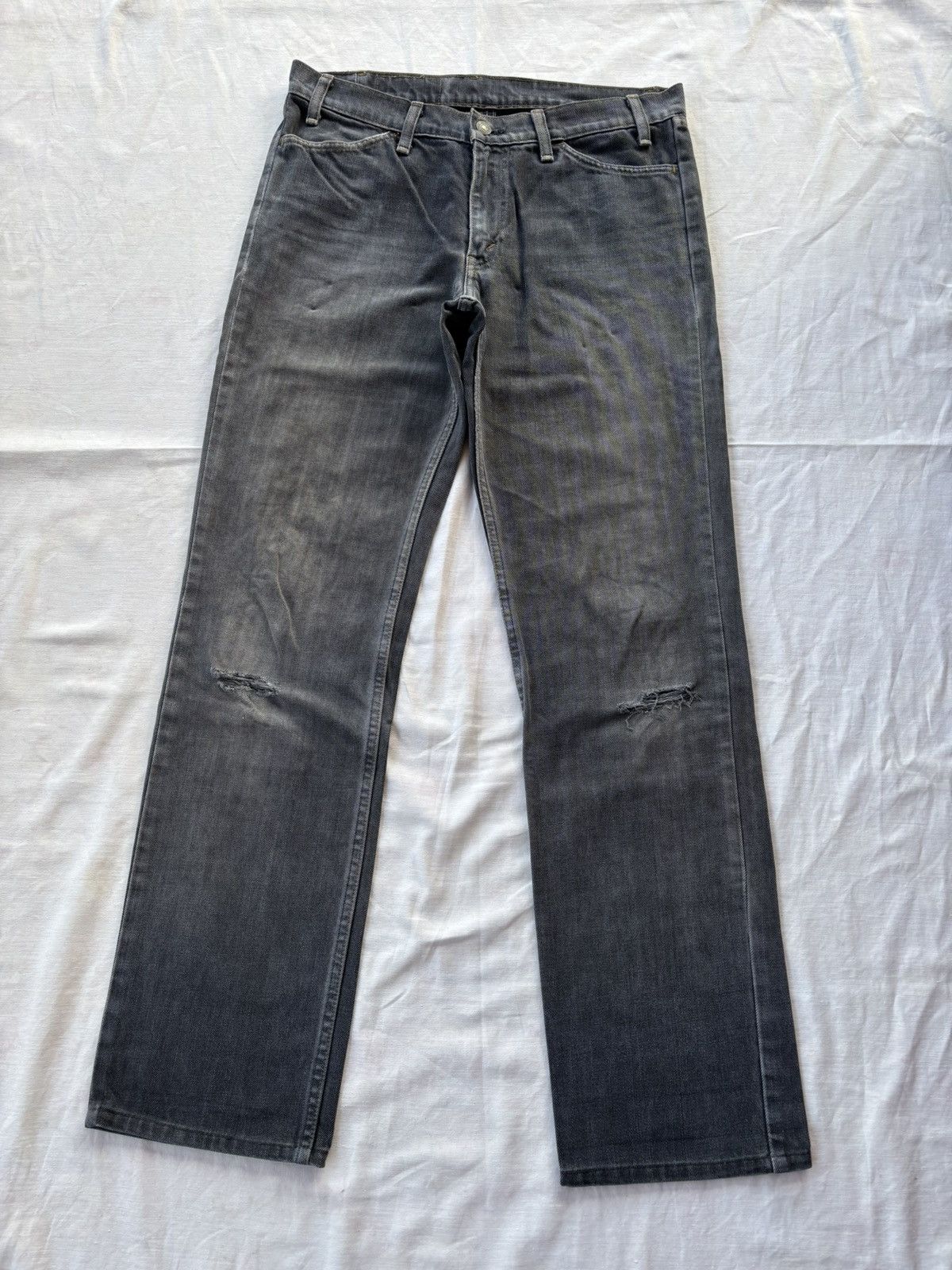 Kapital 🔥VINTAGE LEVIS 519 ORANGE TAB FADED BLACK DISTRESSED DENIM Size US 32 / EU 48 - 1 Thumbnail