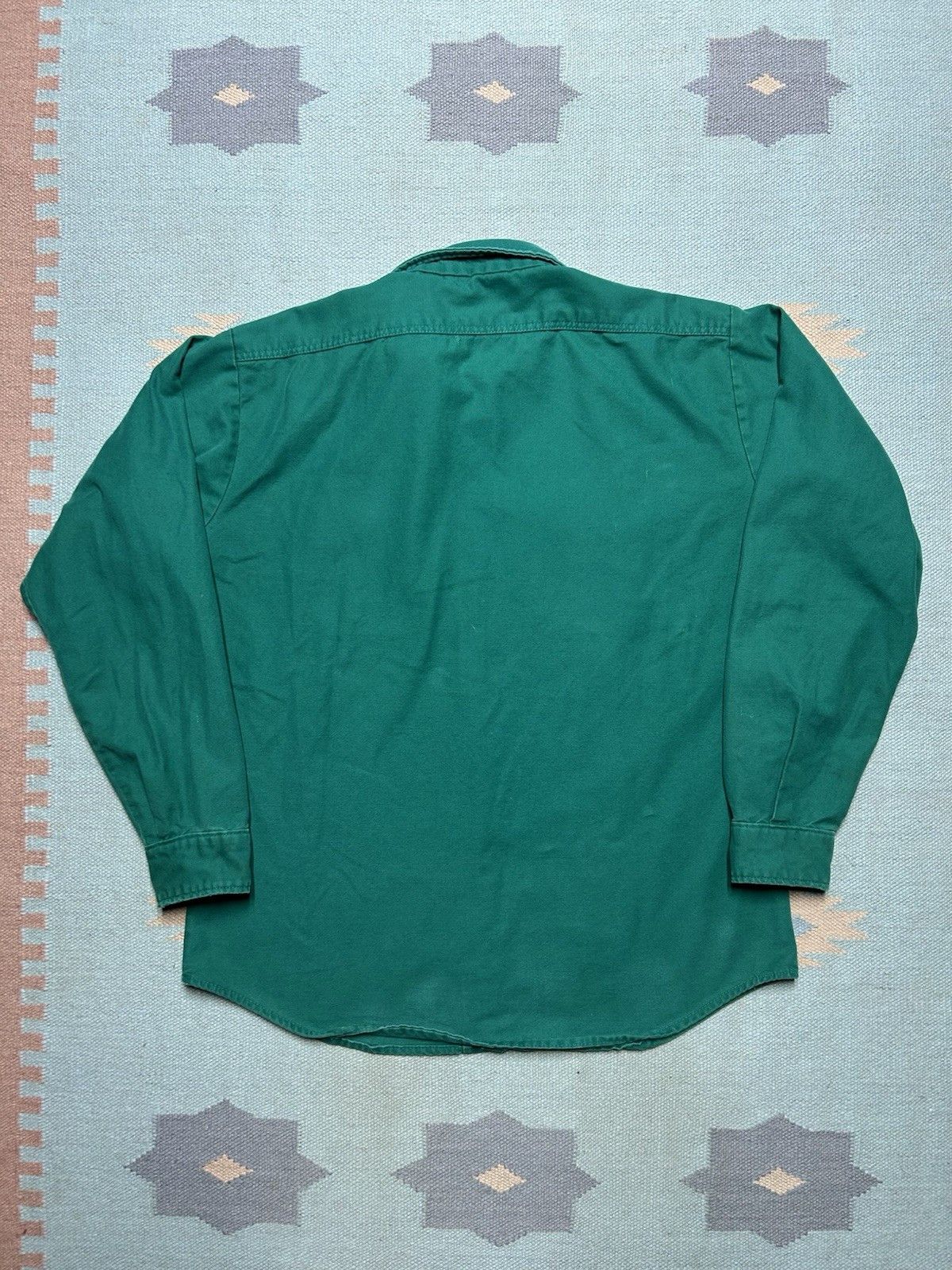 Vintage Vtg 80s work shirt five brother heavy canvas aqua XL tall Size US XL / EU 56 / 4 - 8 Thumbnail